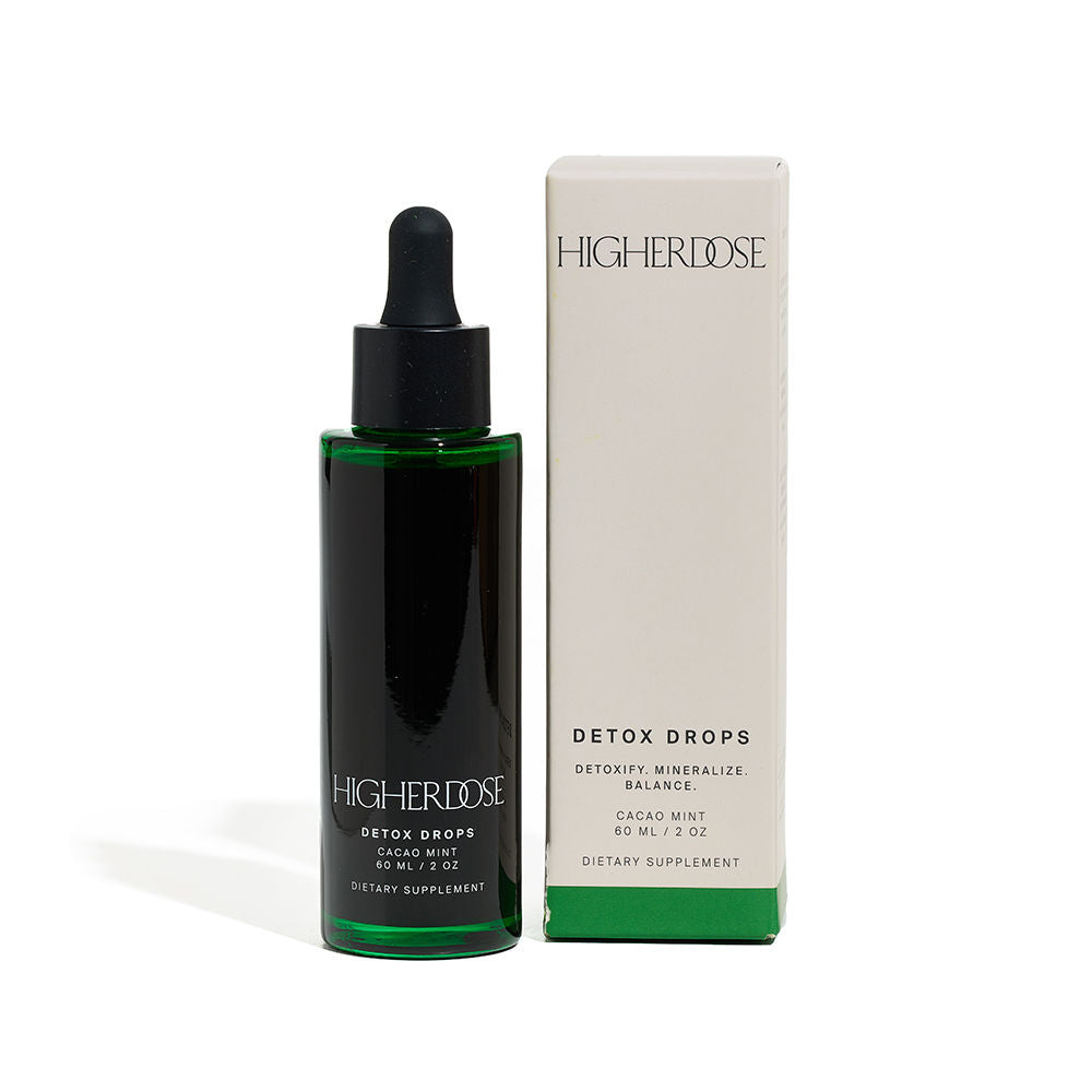 Image of the HigherDose Detox Drops box