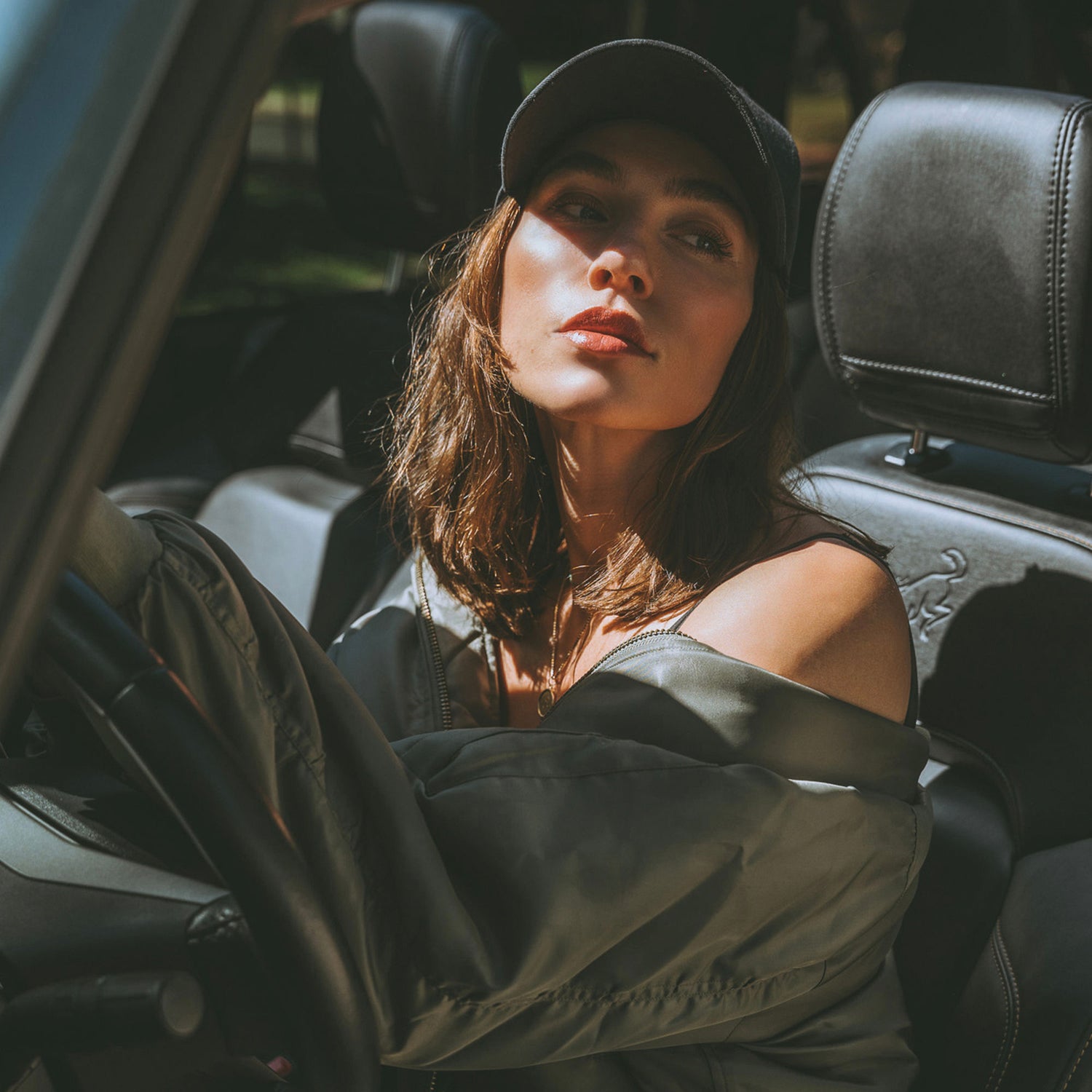 Lifestyle image of HigherDose Red Light Hat