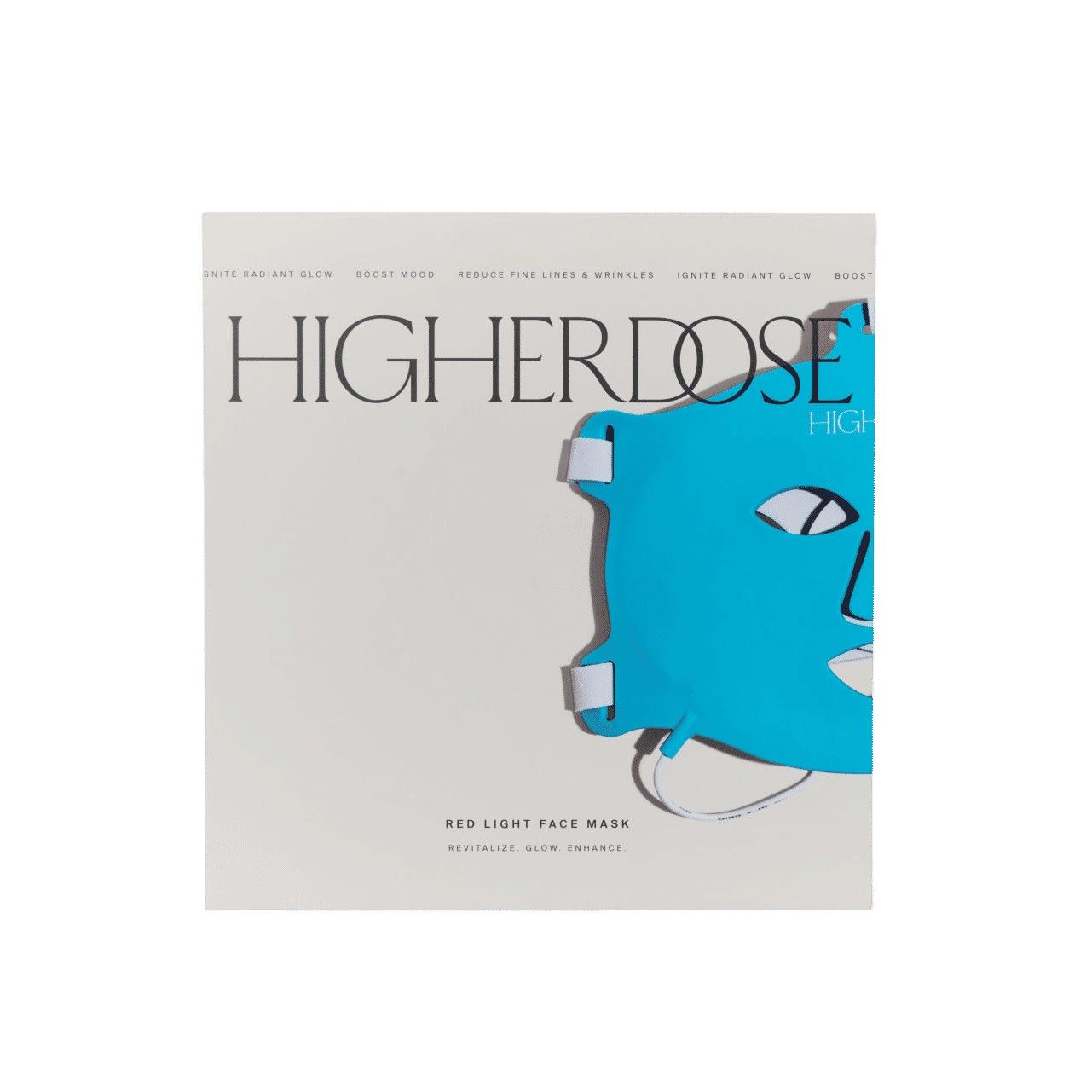 Image of the HigherDose Red Light Face Mask box