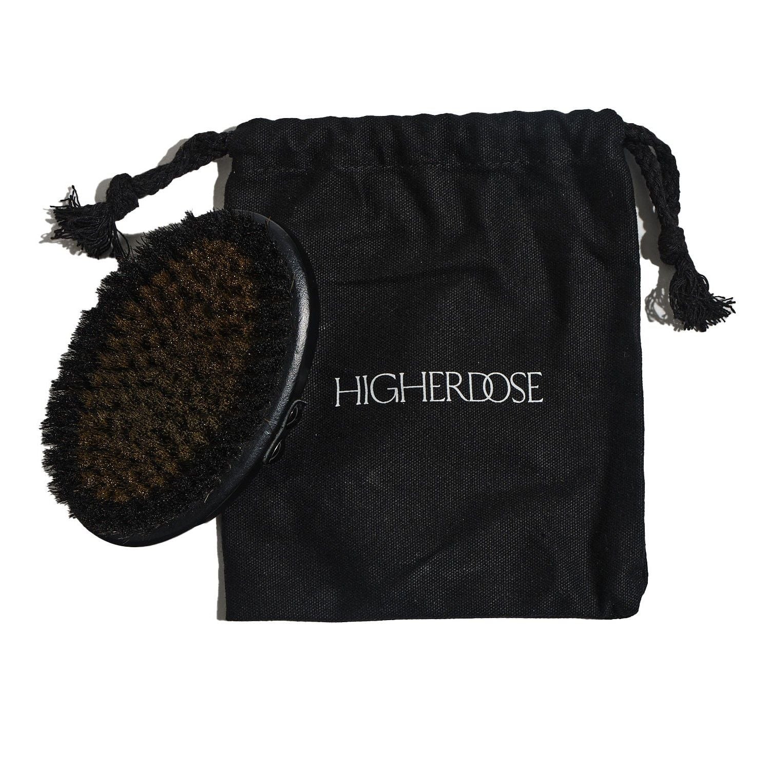 Image of a closed HigherDose Supercharge Copper Body Brush