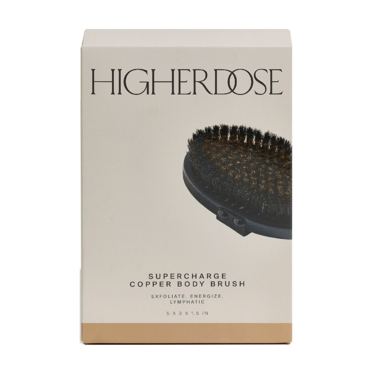 Image of the HigherDose Supercharge Copper Body Brush box