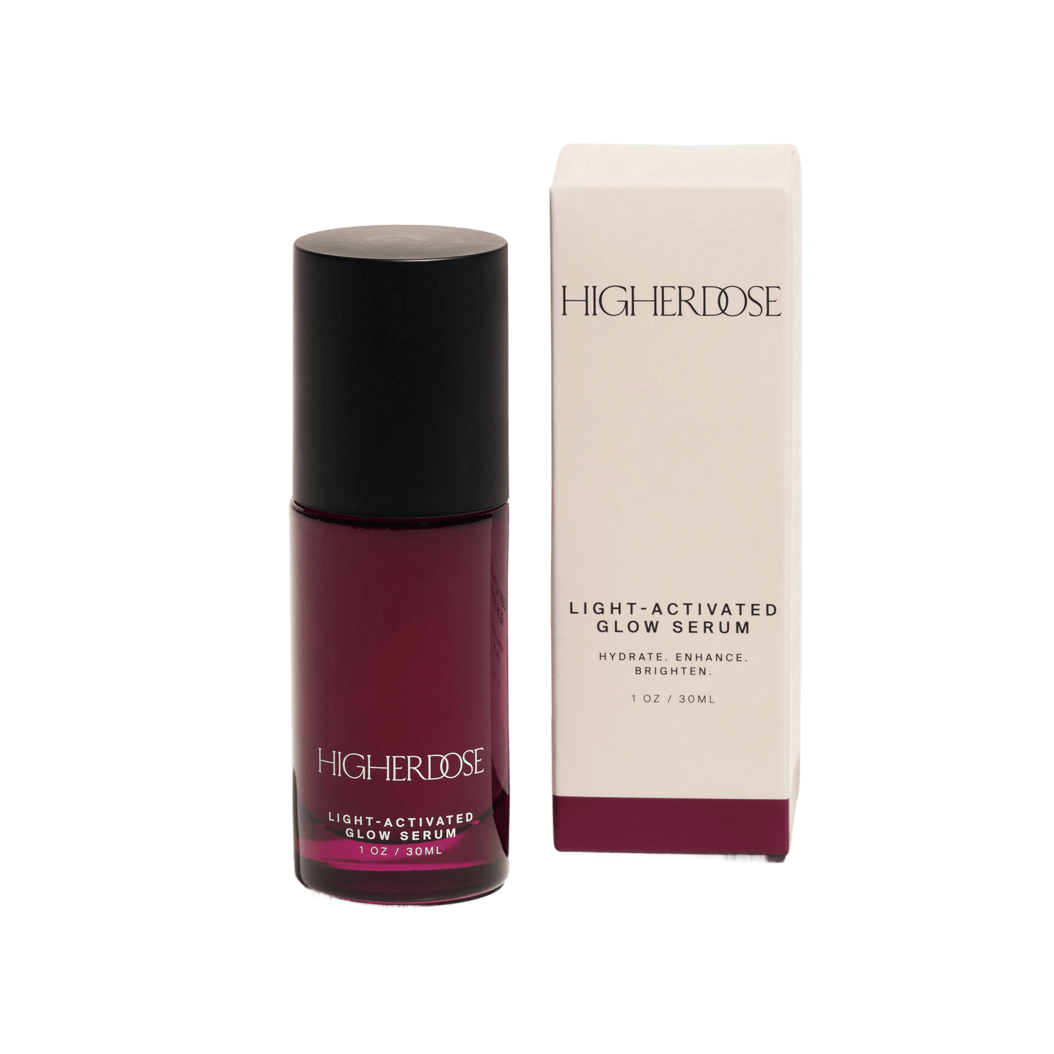 Image of the HigherDose Light-Activated Glow Serum box