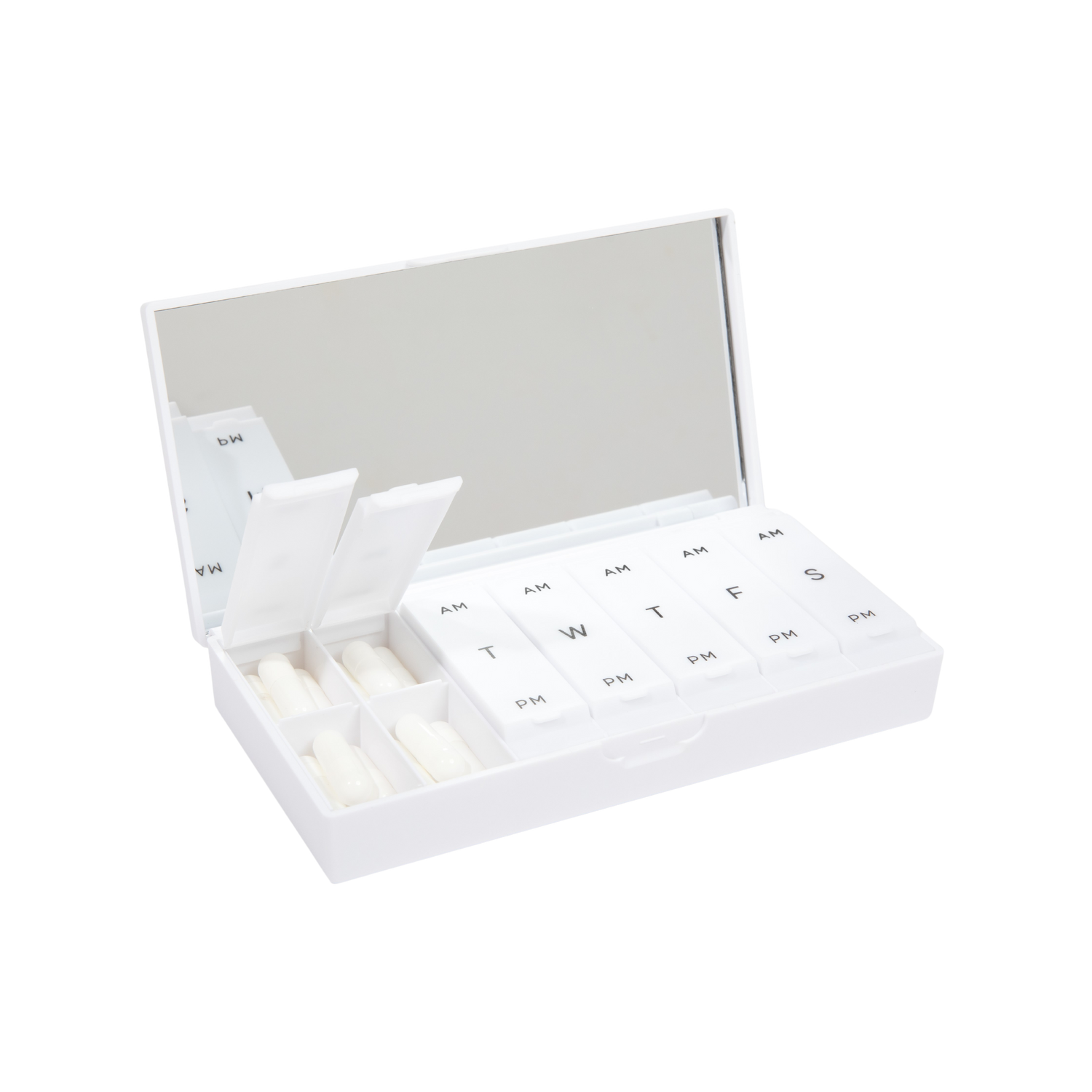 Port and Polish White AM/PM Pill Box main image