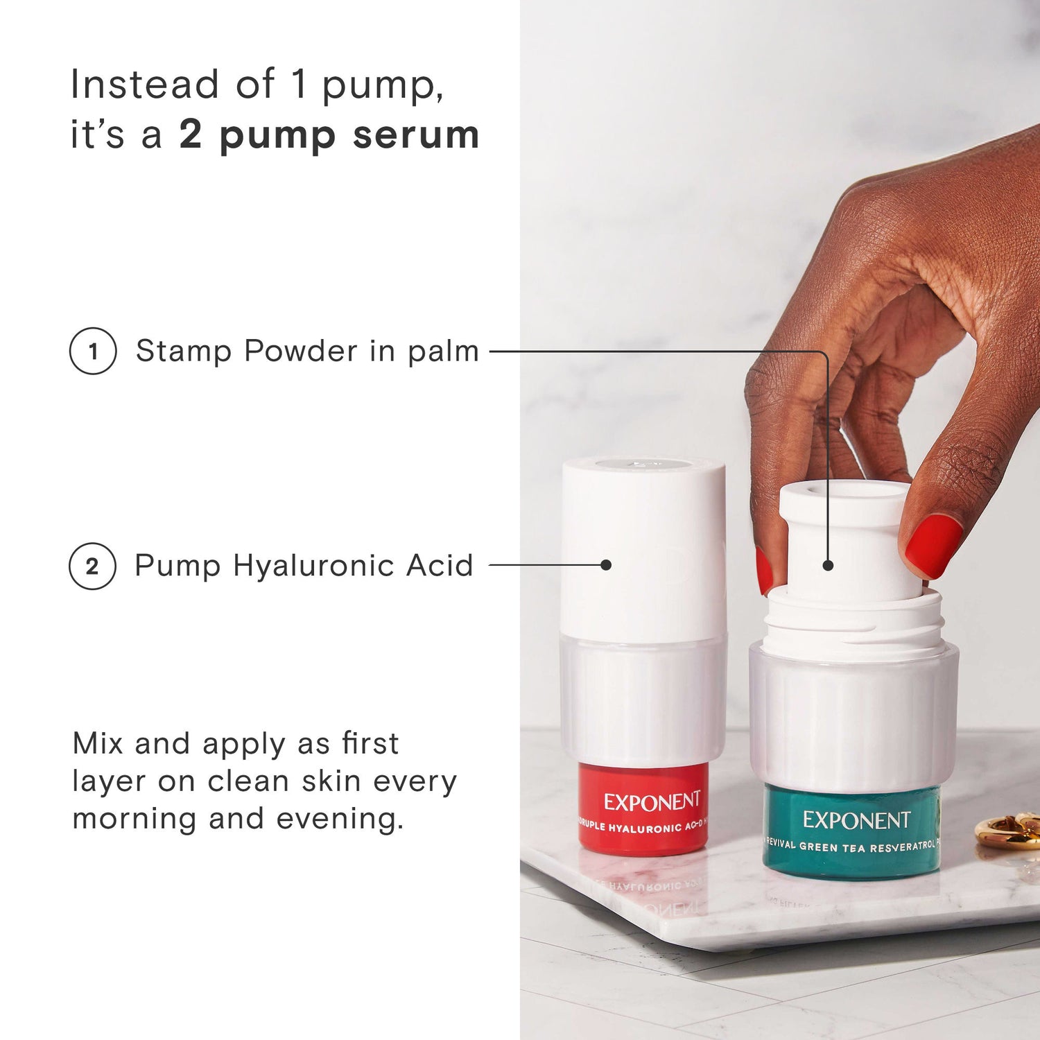 Image of an open Exponent Calm Revival Green Tea Resveratrol Power Serum