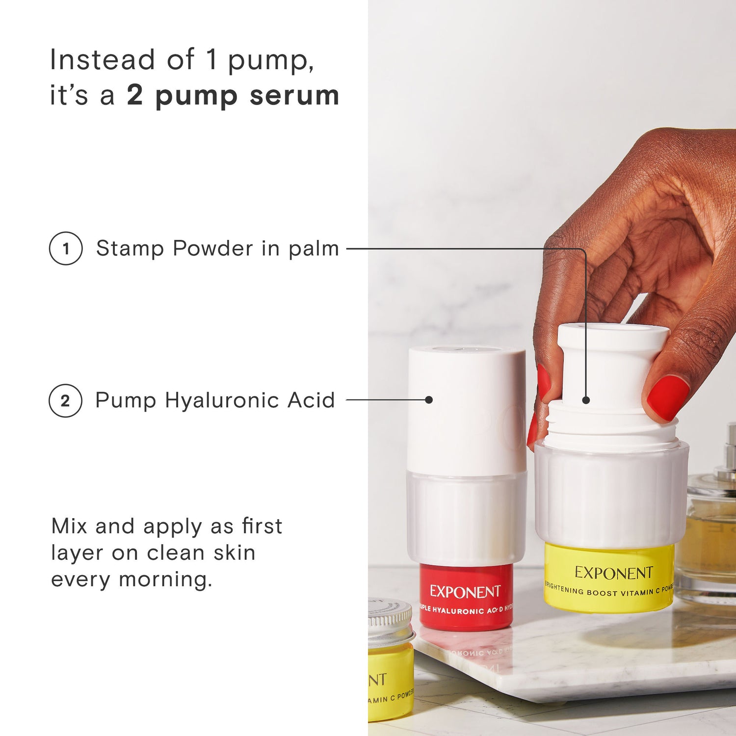 Image of an open Exponent Brightening Boost Vitamin C Power Serum