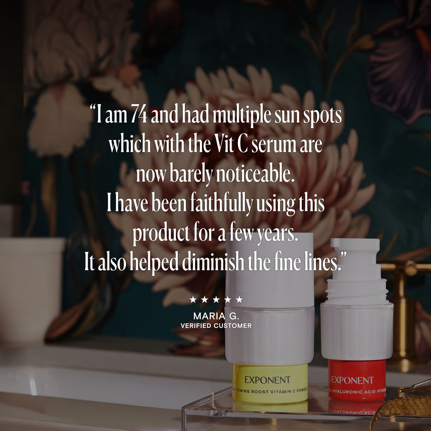 Lifestyle image of Exponent Brightening Boost Vitamin C Power Serum