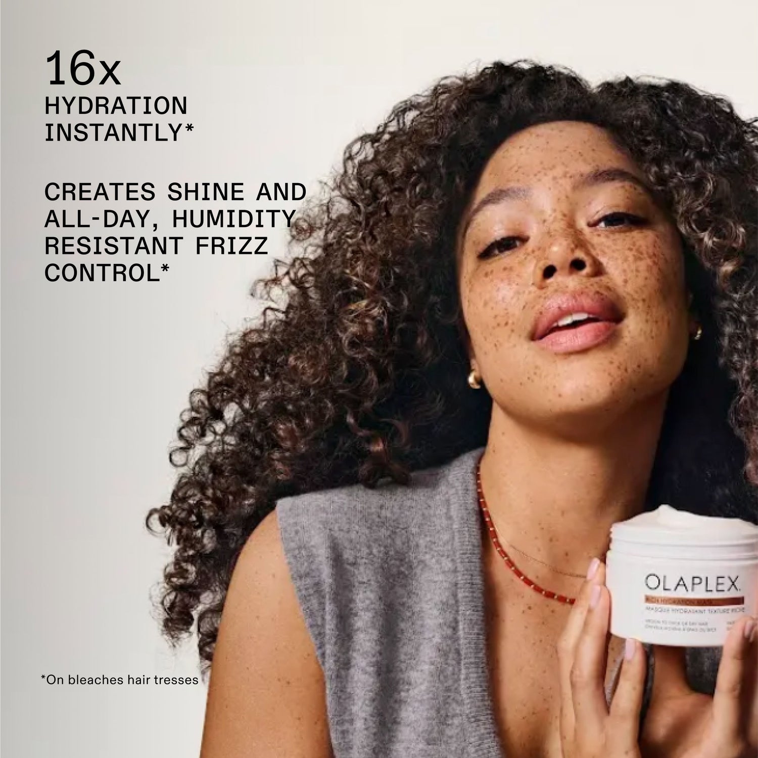 Model image of Olaplex Rich Moisture Hydration and Anti-Frizz Hair Mask