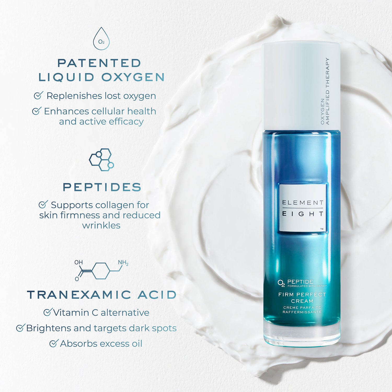 Information related to Element Eight O2 Peptide Firm Perfect Moisturizer for Wrinkles and Aging Skin