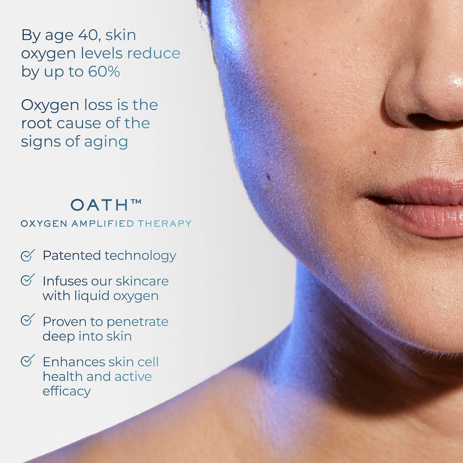 Model image of Element Eight O2 Hyaluronic Acid Hydrate Correct Moisturizer for Dry Skin