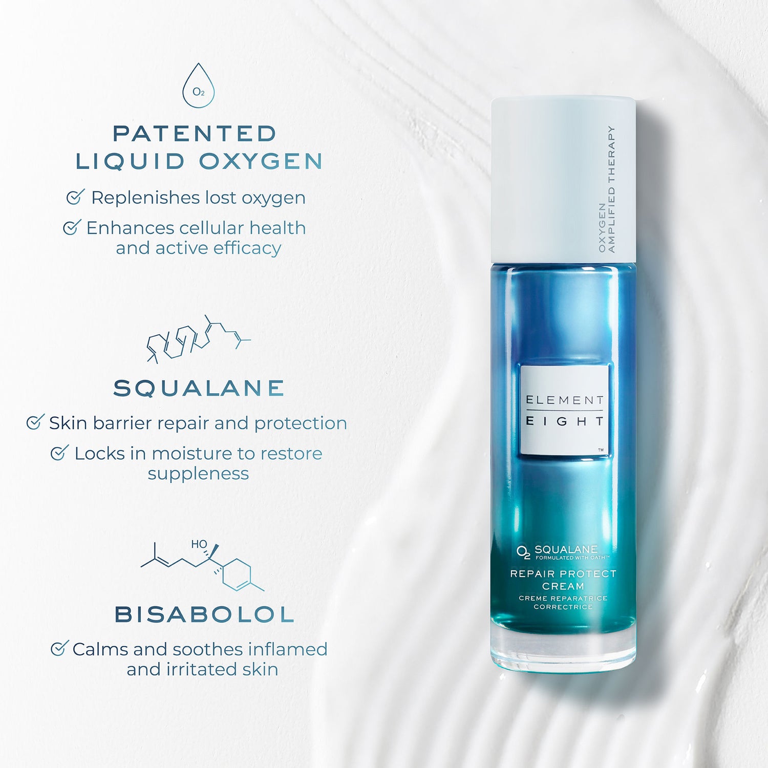 Information related to Element Eight O2 Squalane Repair Protect Moisturizer for Redness and Post-Procedure Skin Repair