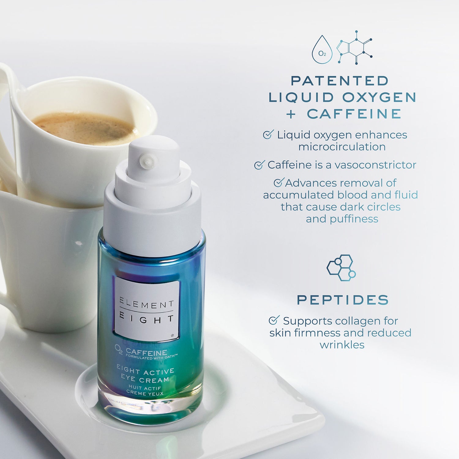 Model image of Element Eight O2 Caffeine Eight Active Multitasking Eye Cream