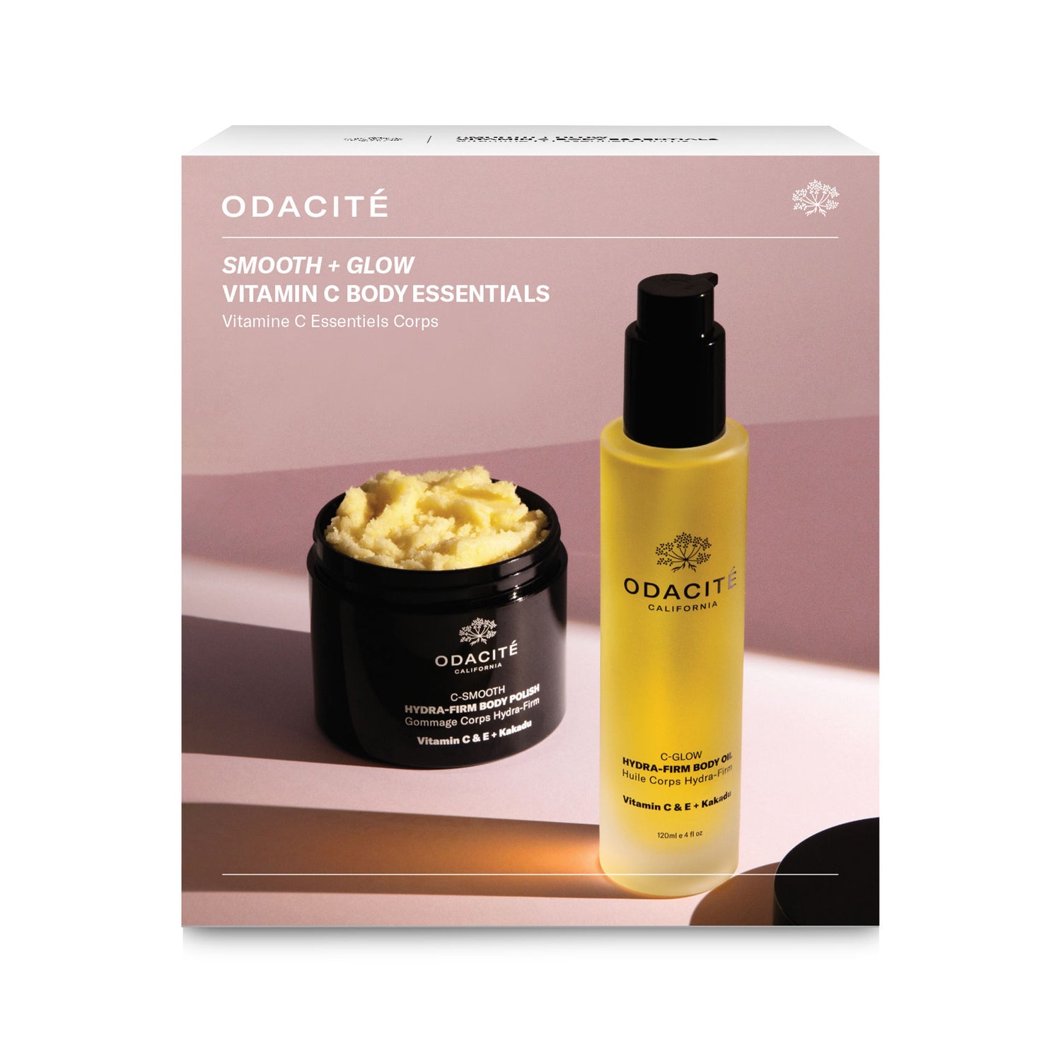 Image of the Odacité Smooth + Glow Vitamin C Body Essentials Set (Limited Edition) box