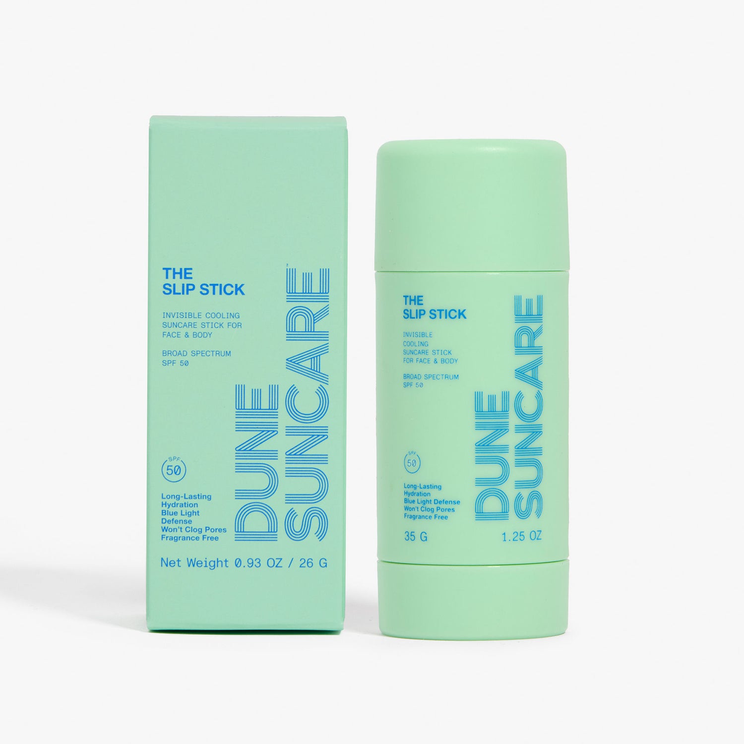 Image of the Dune The Slip Stick SPF 50 box
