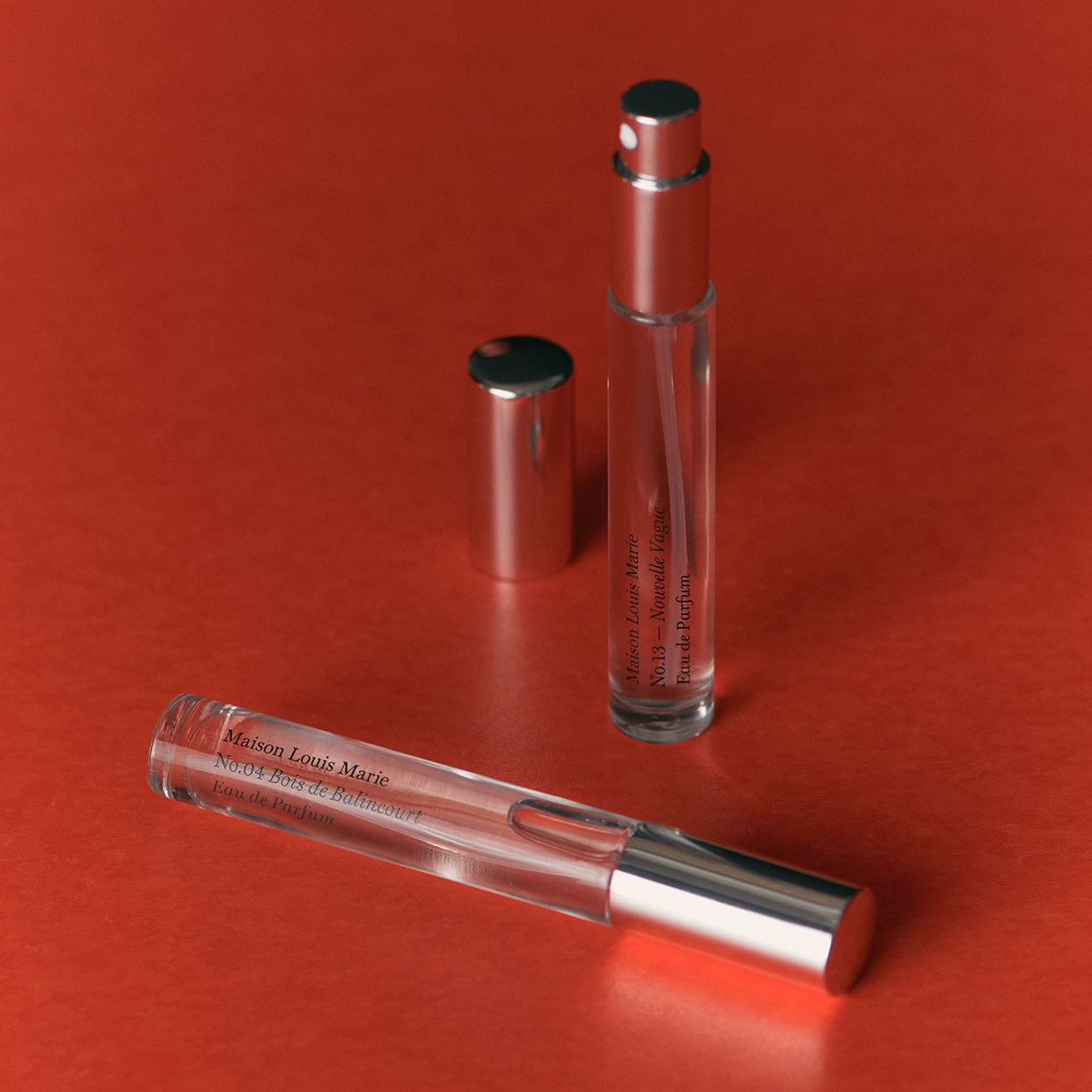 Lifestyle image of Maison Louis Marie Travel Spray Duo Set No. 4 and No. 13