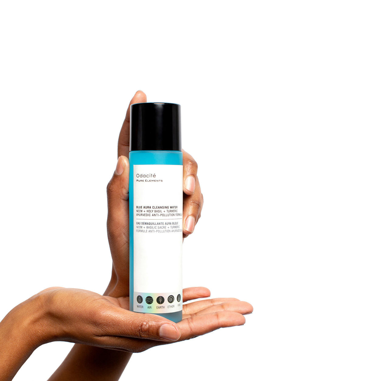 Lifestyle image of Odacité Blue Aura Cleansing Water