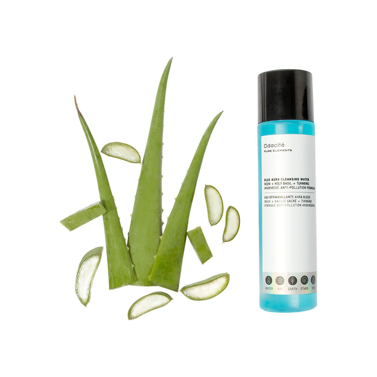 Lifestyle image of Odacité Blue Aura Cleansing Water