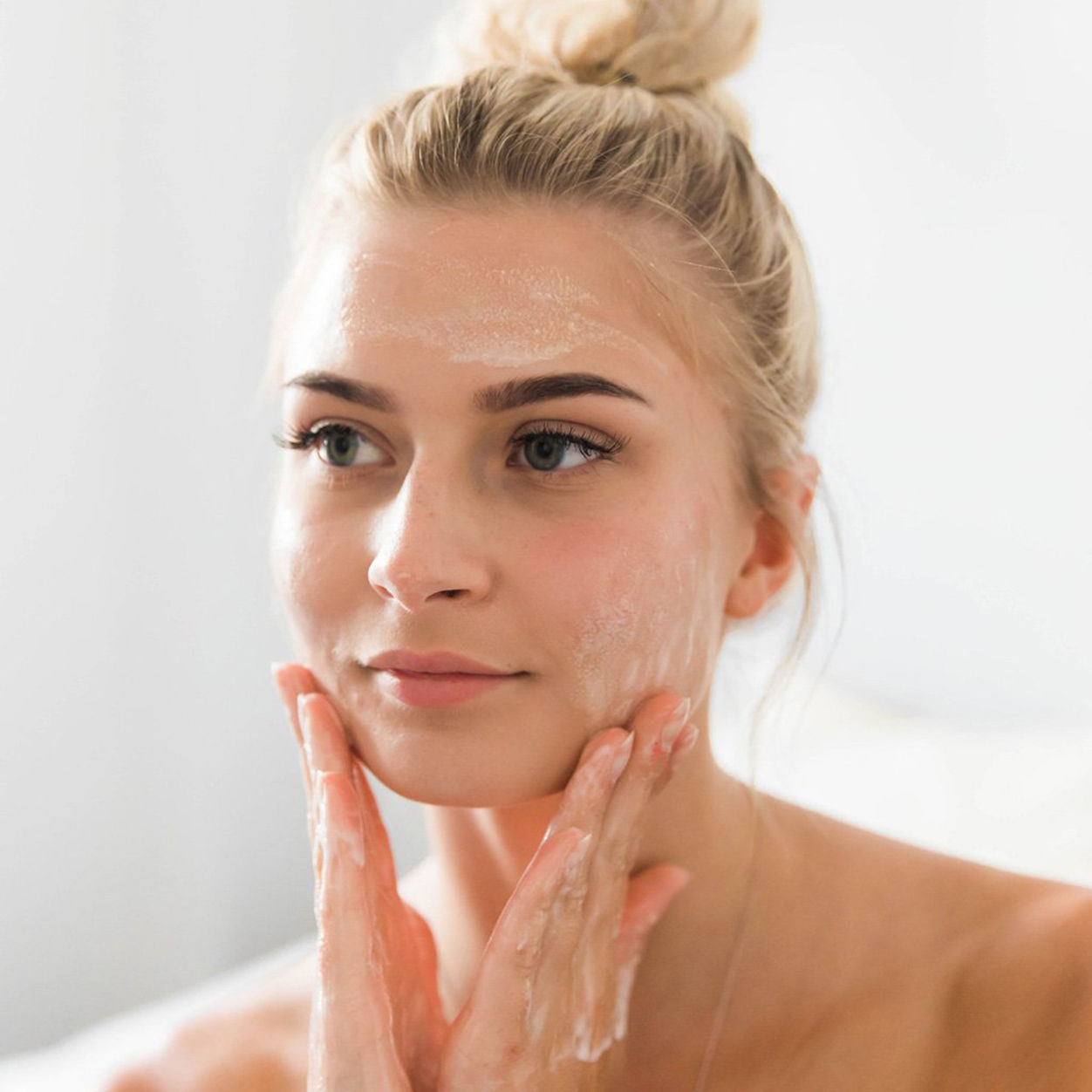 Model image of One Love Organics Botanical A Exfoliating Cleanser