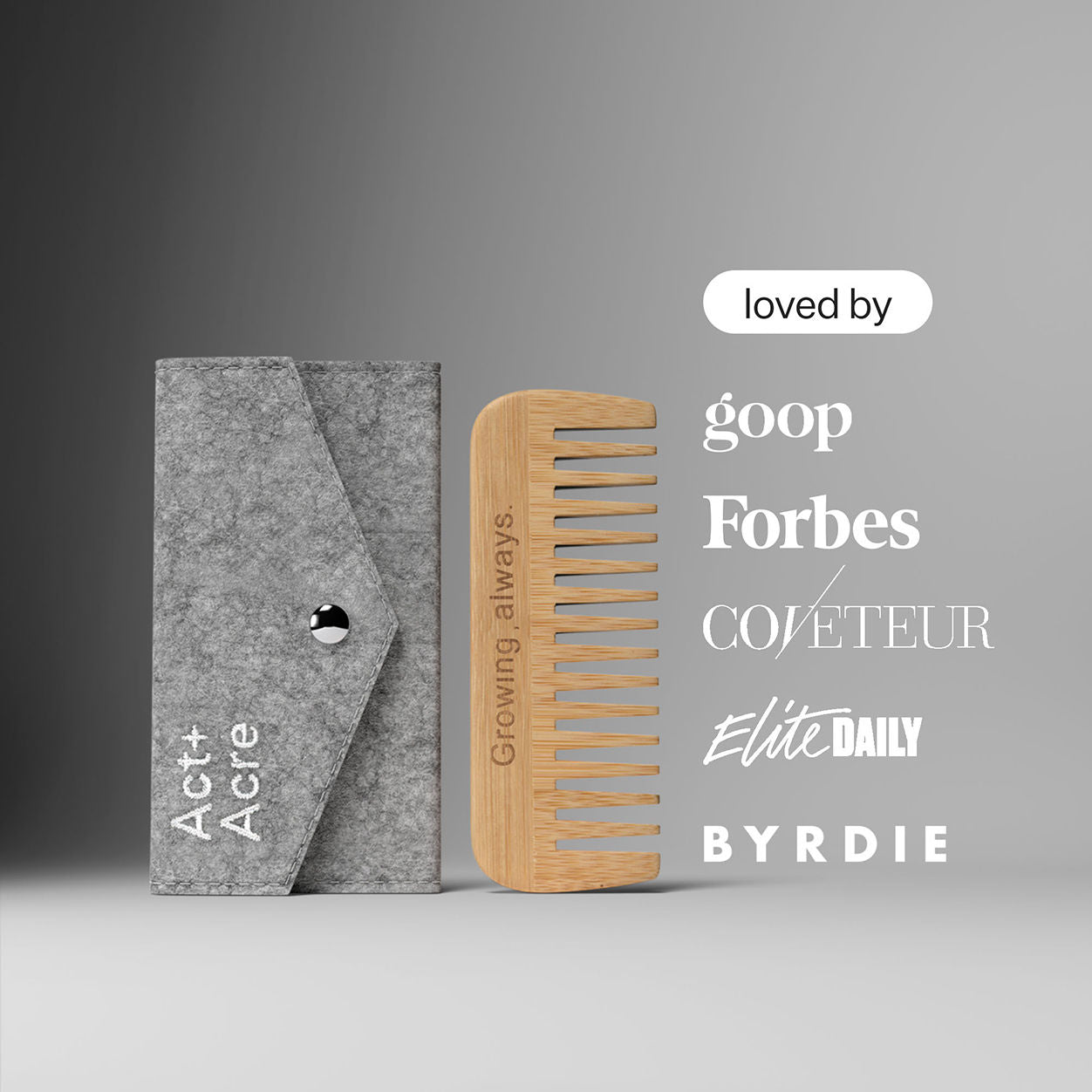 Information related to Act+Acre Organic Bamboo Comb