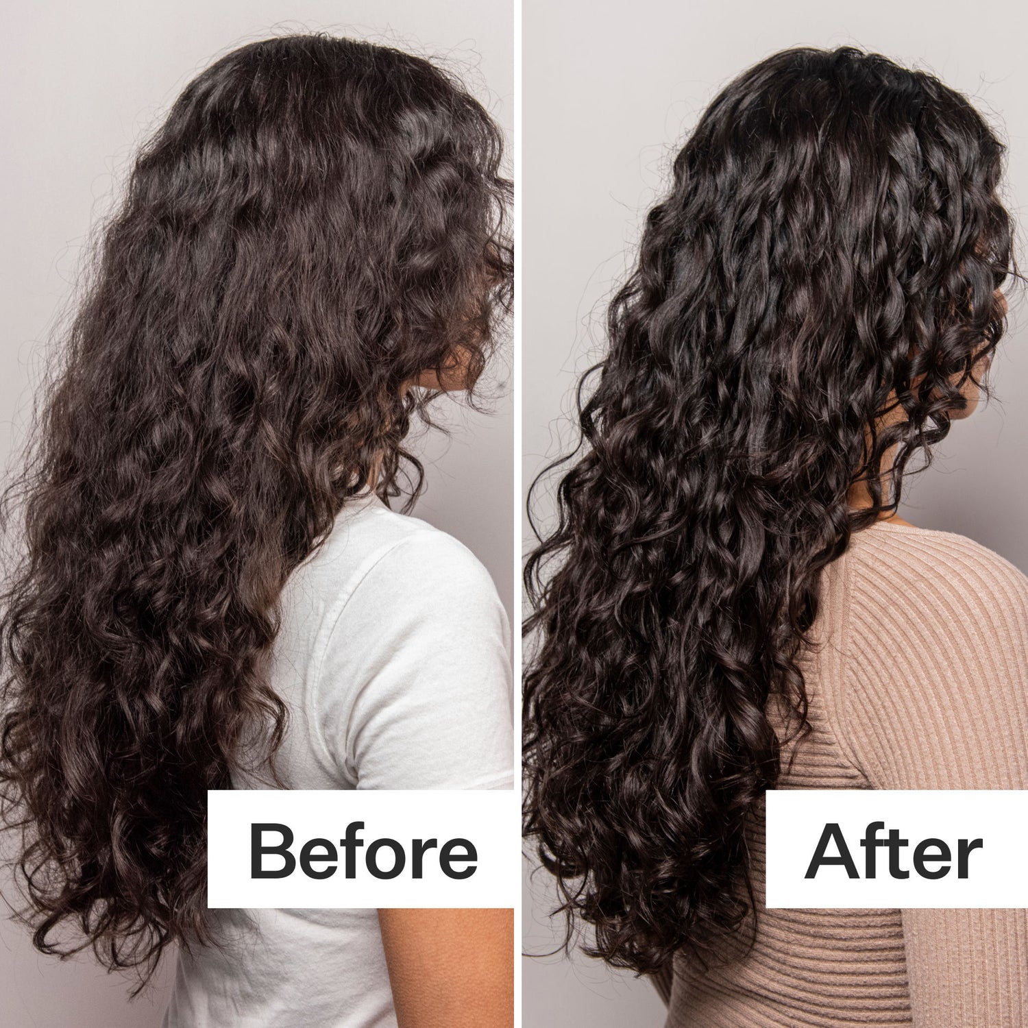 Before and after results of using Act+Acre Clarifying Hard Water Shampoo For Scalp + Hair Build-Up