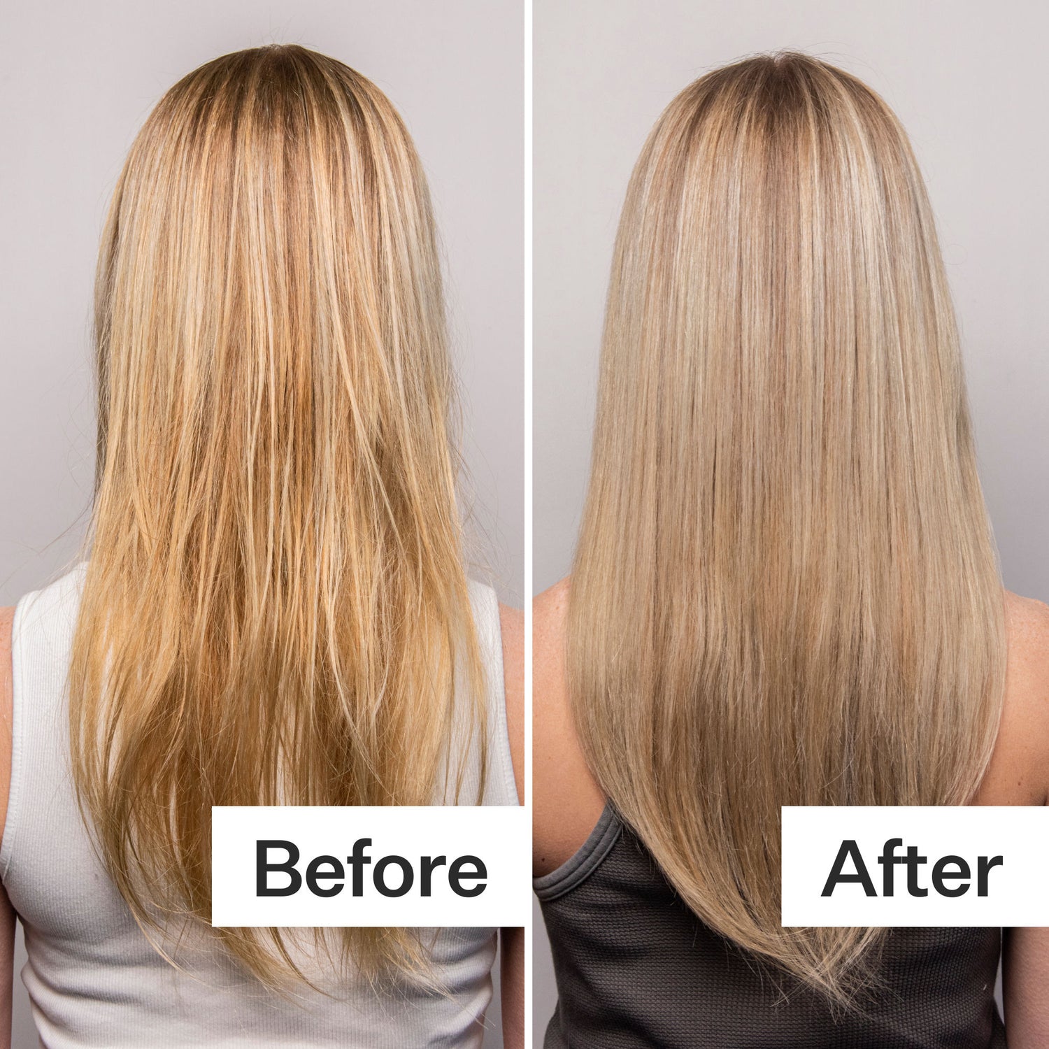 Before and after results of using Act+Acre Clarifying Hard Water Shampoo For Scalp + Hair Build-Up