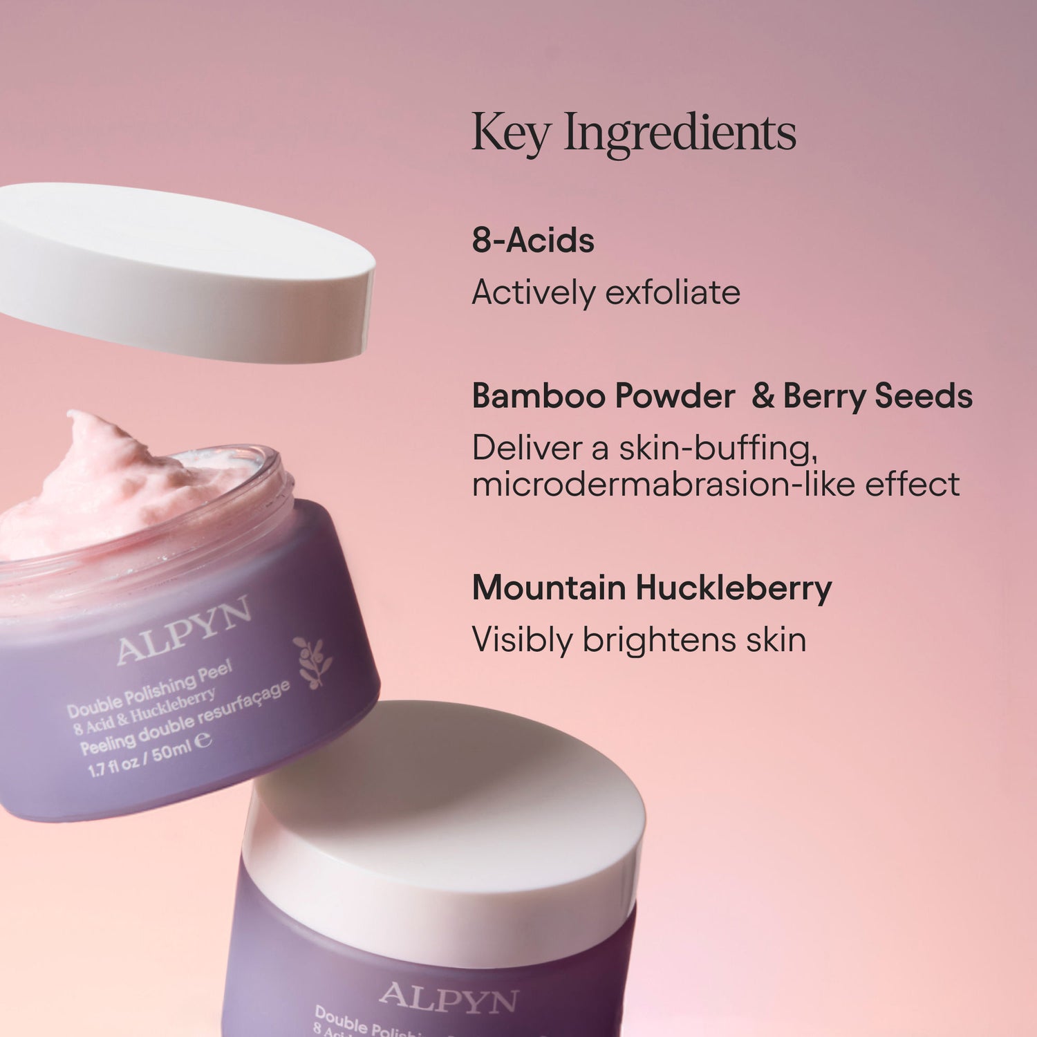 Lifestyle image of Alpyn Beauty Polishing Peel and Brightening Face Mask with 8 Acids and Huckleberry