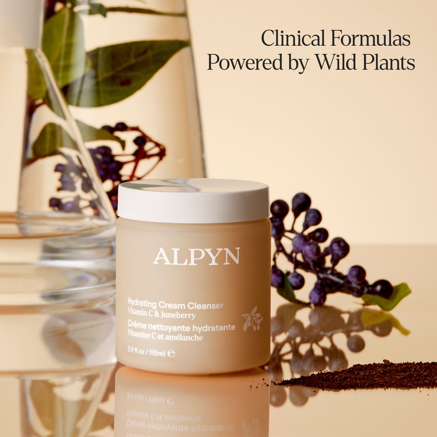 Lifestyle image of Alpyn Beauty Hydrating Cold Cream Cleanser with Vitamin C and Juneberry