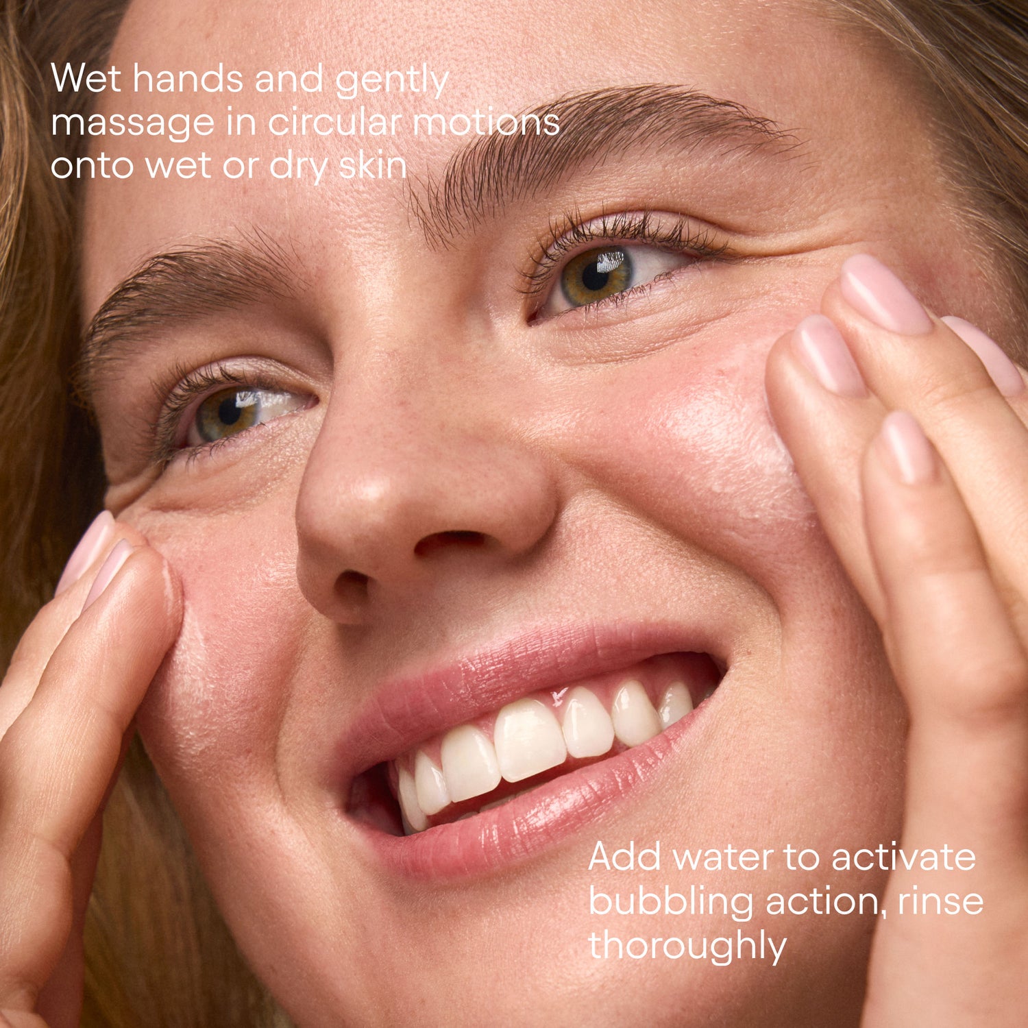 Model image of Alpyn Beauty AHA Brightening Bubbling Cleanser