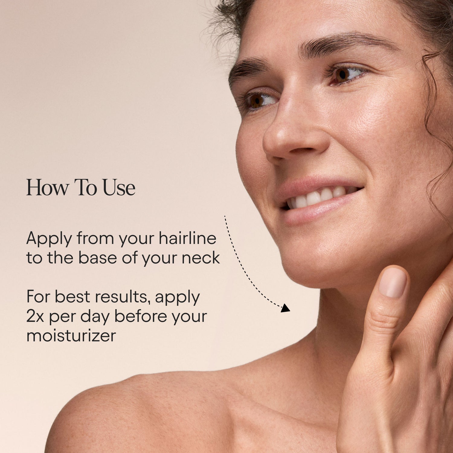 Model image of Alpyn Beauty Super Sculpt Serum For Face and Neck with Tri-Peptide Firming Complex