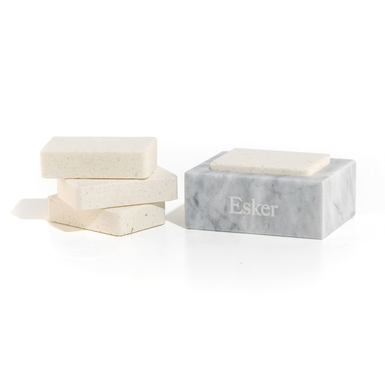 Image of an open Esker Aromatic Shower Steamer Set