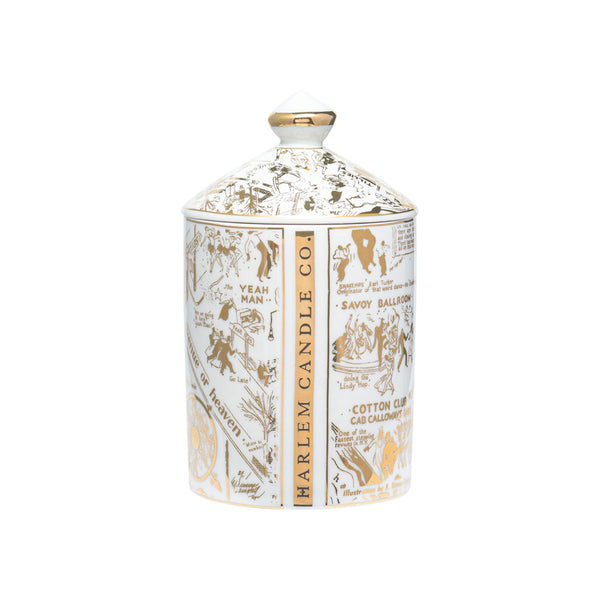 22K Gold Speakeasy Cocktail Glass Luxury Candle, Cardamom, Smoked Incense,  Bourbon Scented Candles