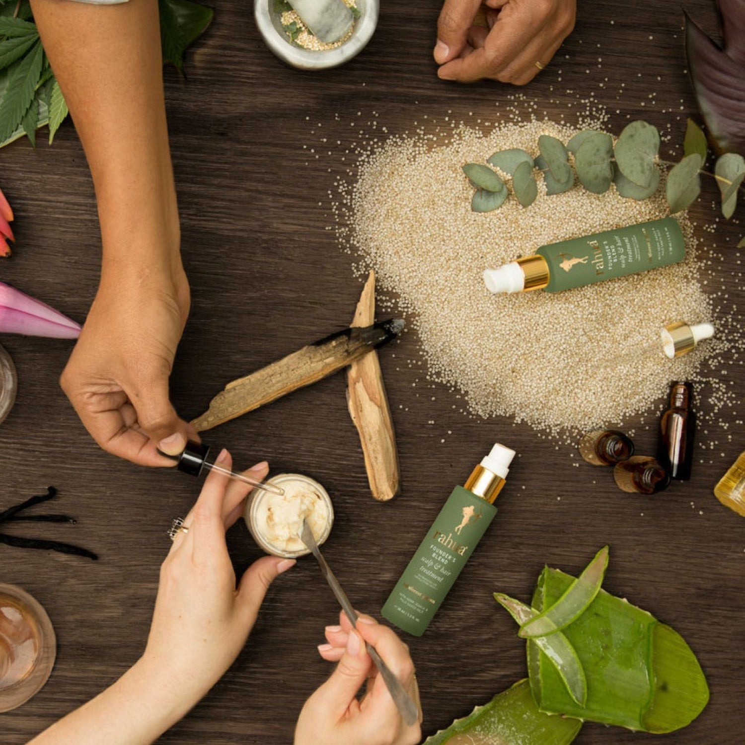 Lifestyle image of Rahua Founder's Blend Scalp and Hair Treatment