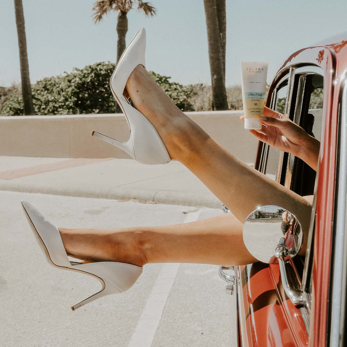 Model image of Solara Suncare Clean Freak Active Wear Body Sunscreen Moisturizer SPF 30