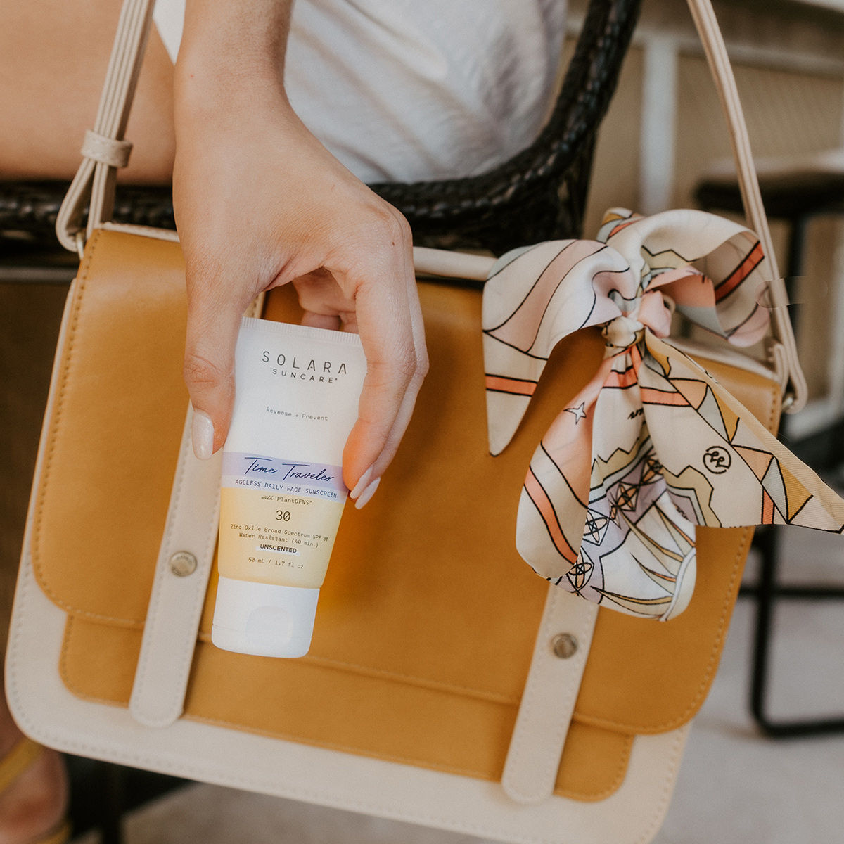 Lifestyle image of Solara Suncare Time Traveler SPF 30