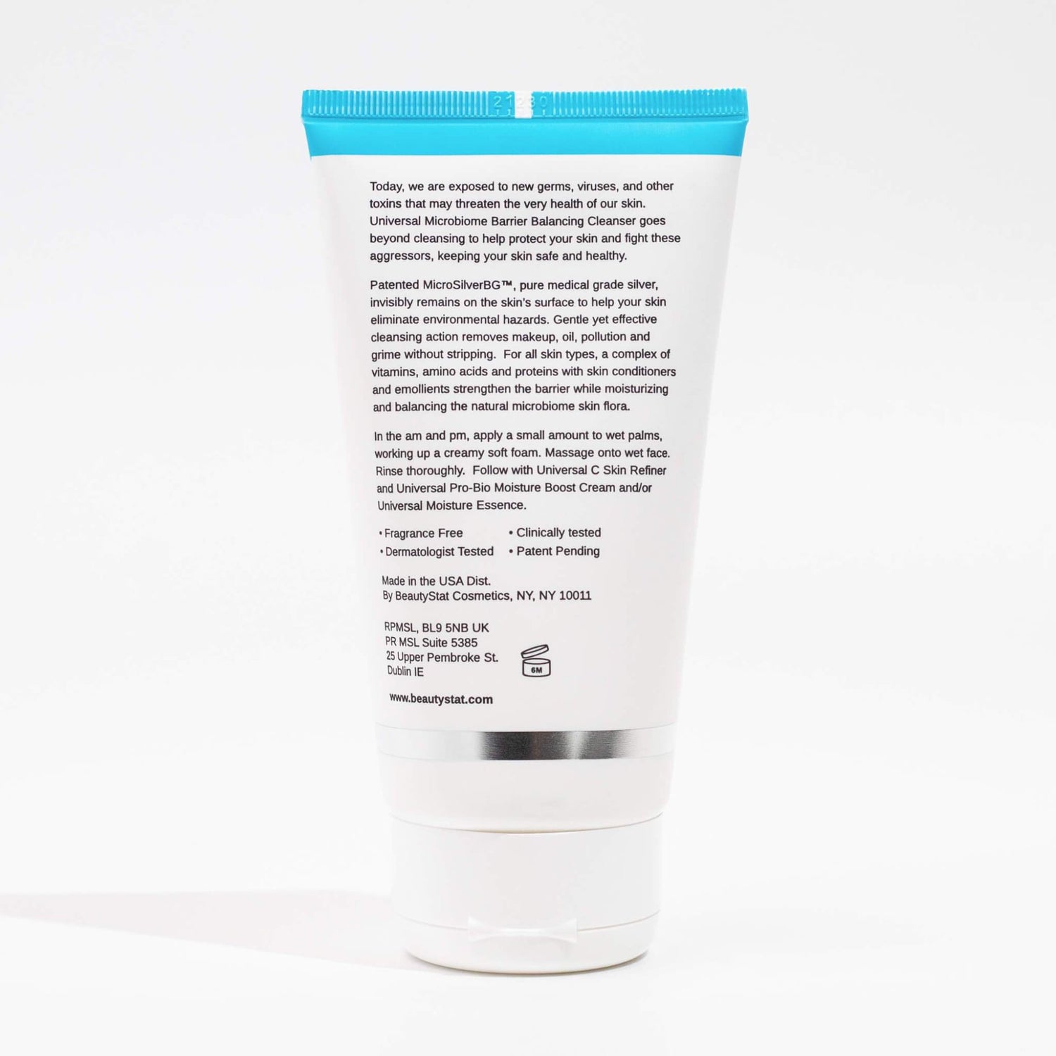 Back image of BeautyStat Microbiome Barrier Repair Purifying Cleanser