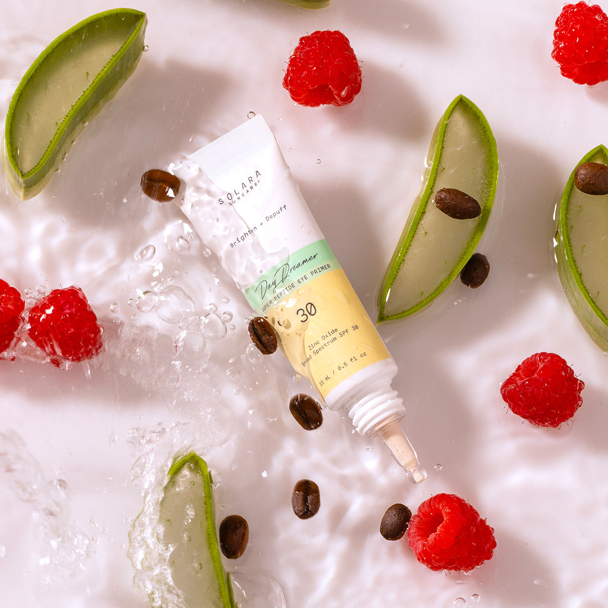Lifestyle image of Solara Suncare Day Dreamer Super Peptide Eye Primer SPF 30