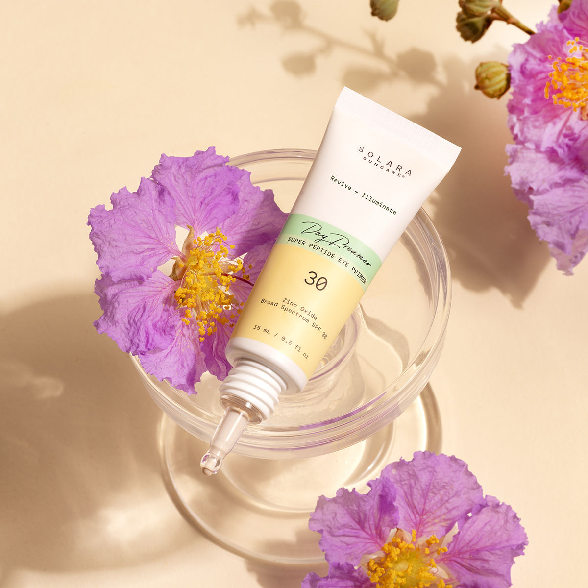 Lifestyle image of Solara Suncare Day Dreamer Super Peptide Eye Primer SPF 30