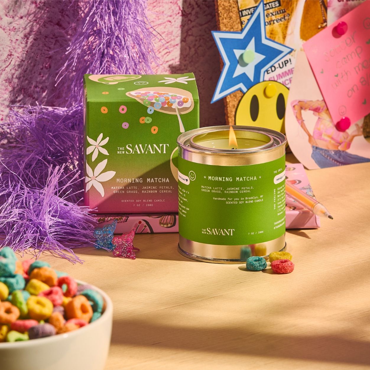 Lifestyle image of The New Savant Morning Matcha Candle