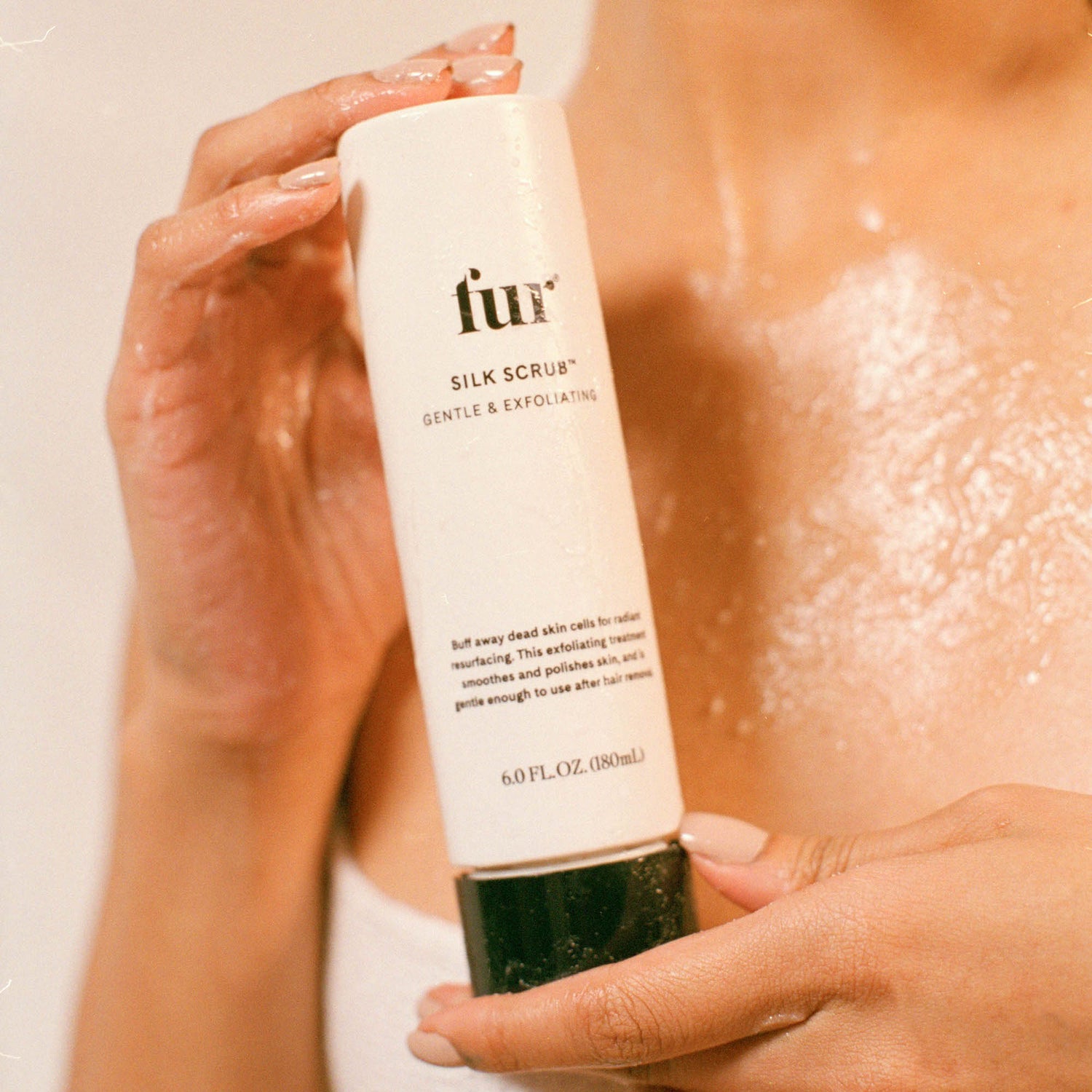 Lifestyle image of Fur Silk Scrub