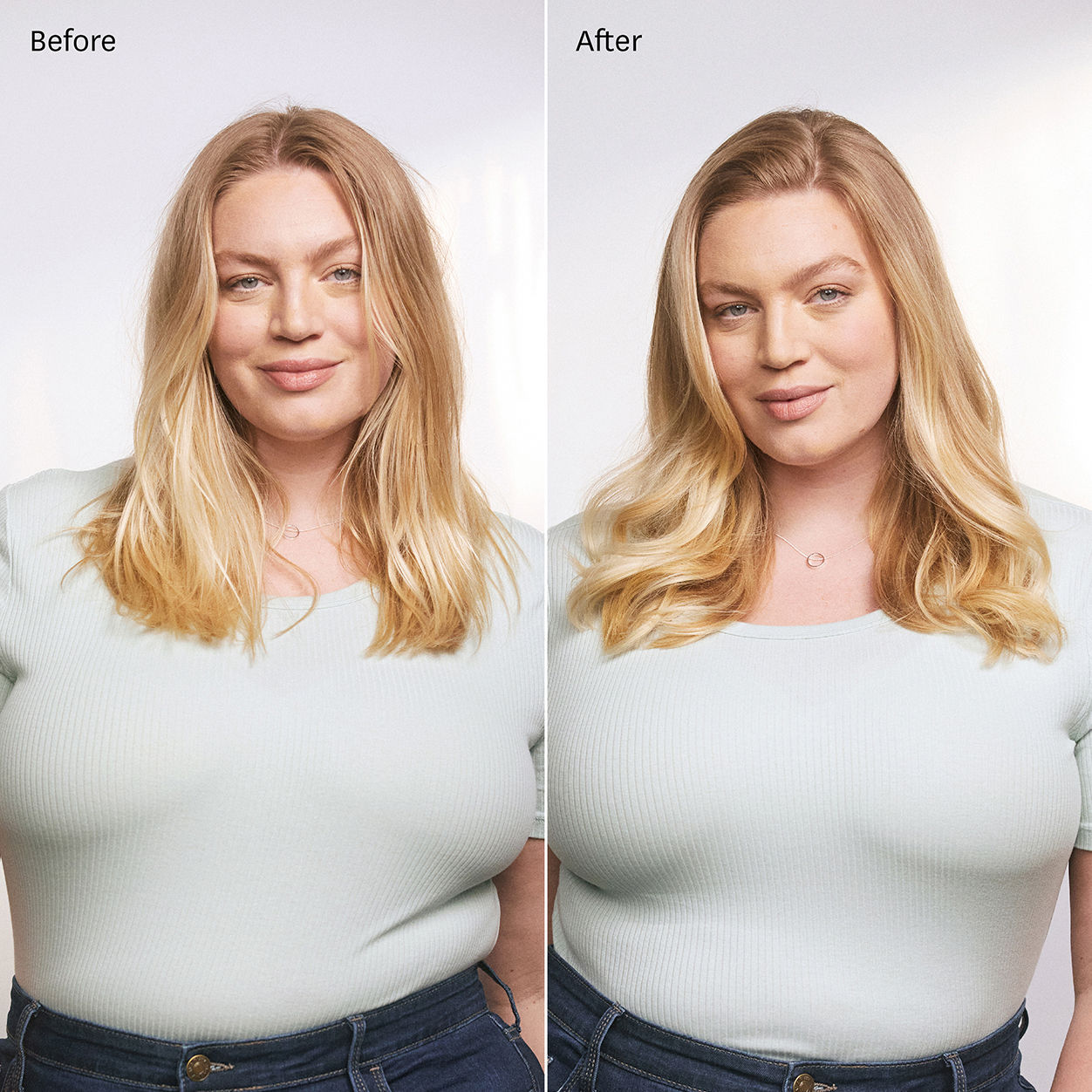 Before and after results of using T3 Afar Travel Dryer and Case
