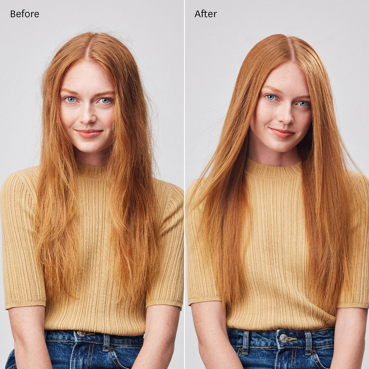 Before and after results of using T3 Afar Travel Dryer and Case