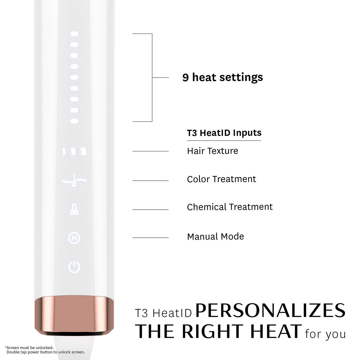 Information related to T3 Curl ID 1.25” Smart Curling Iron With Interactive Touch Interface