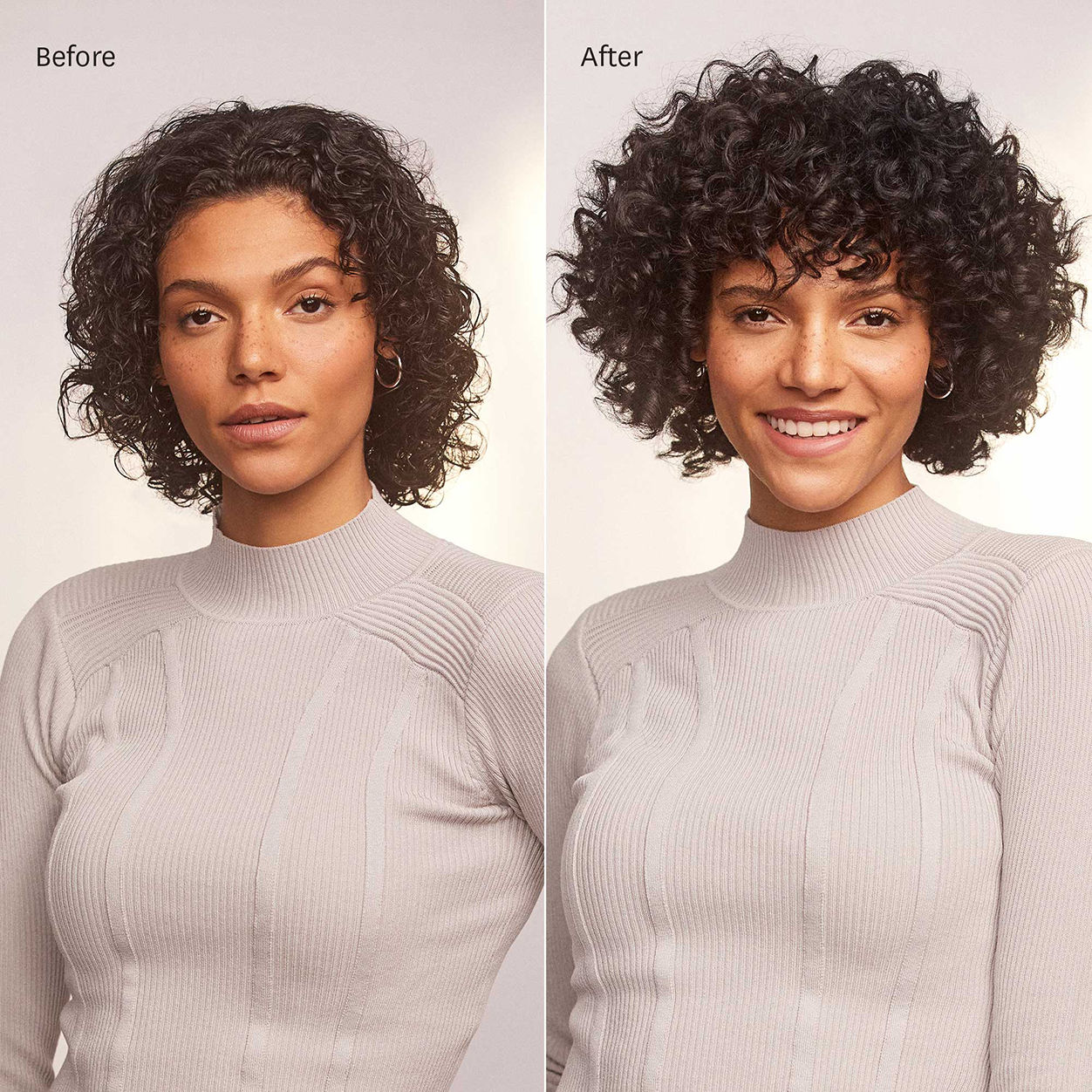Before and after results of using T3 Fit Diffuser