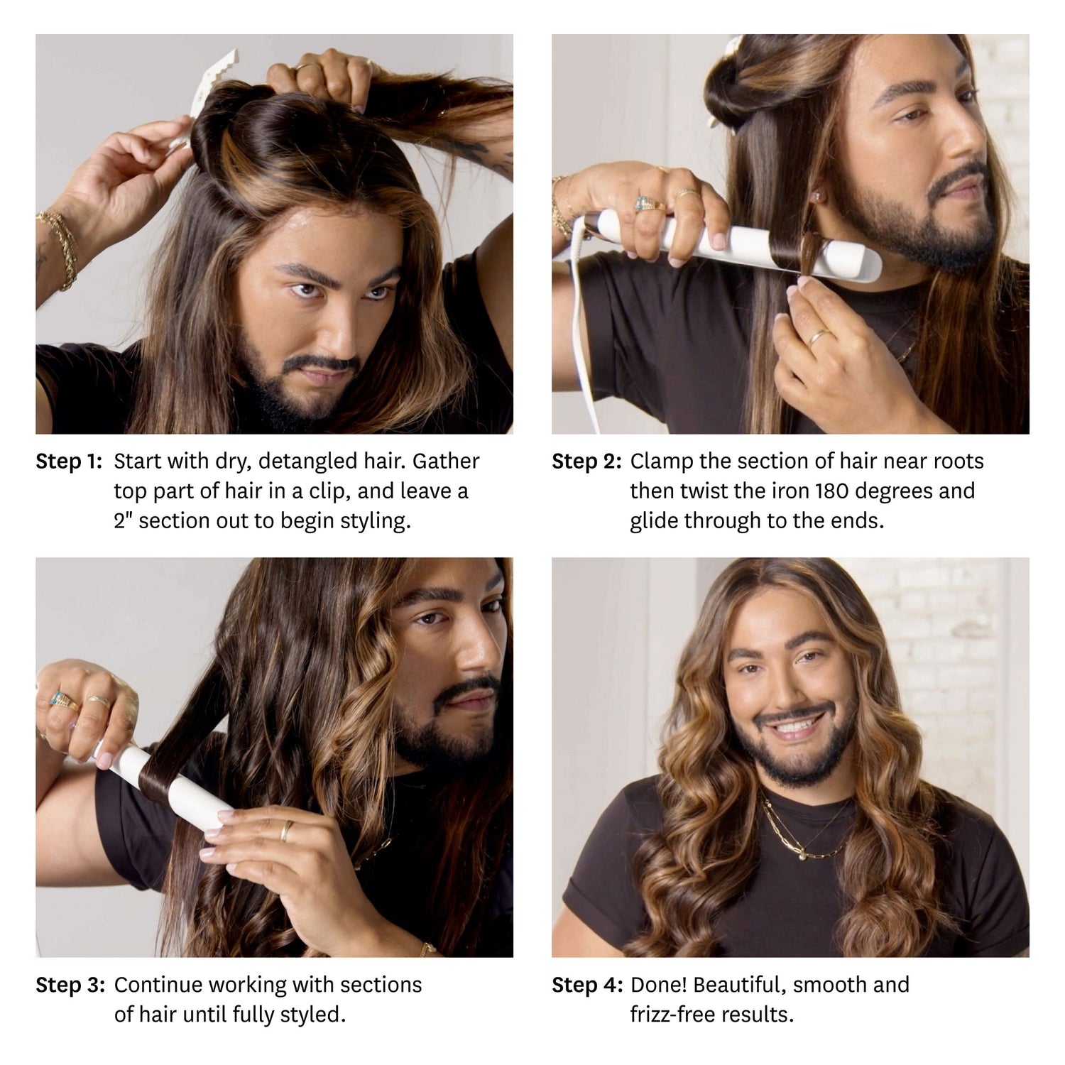 Lifestyle image of T3 Lucea 1.5” Professional Straightening and Styling Iron
