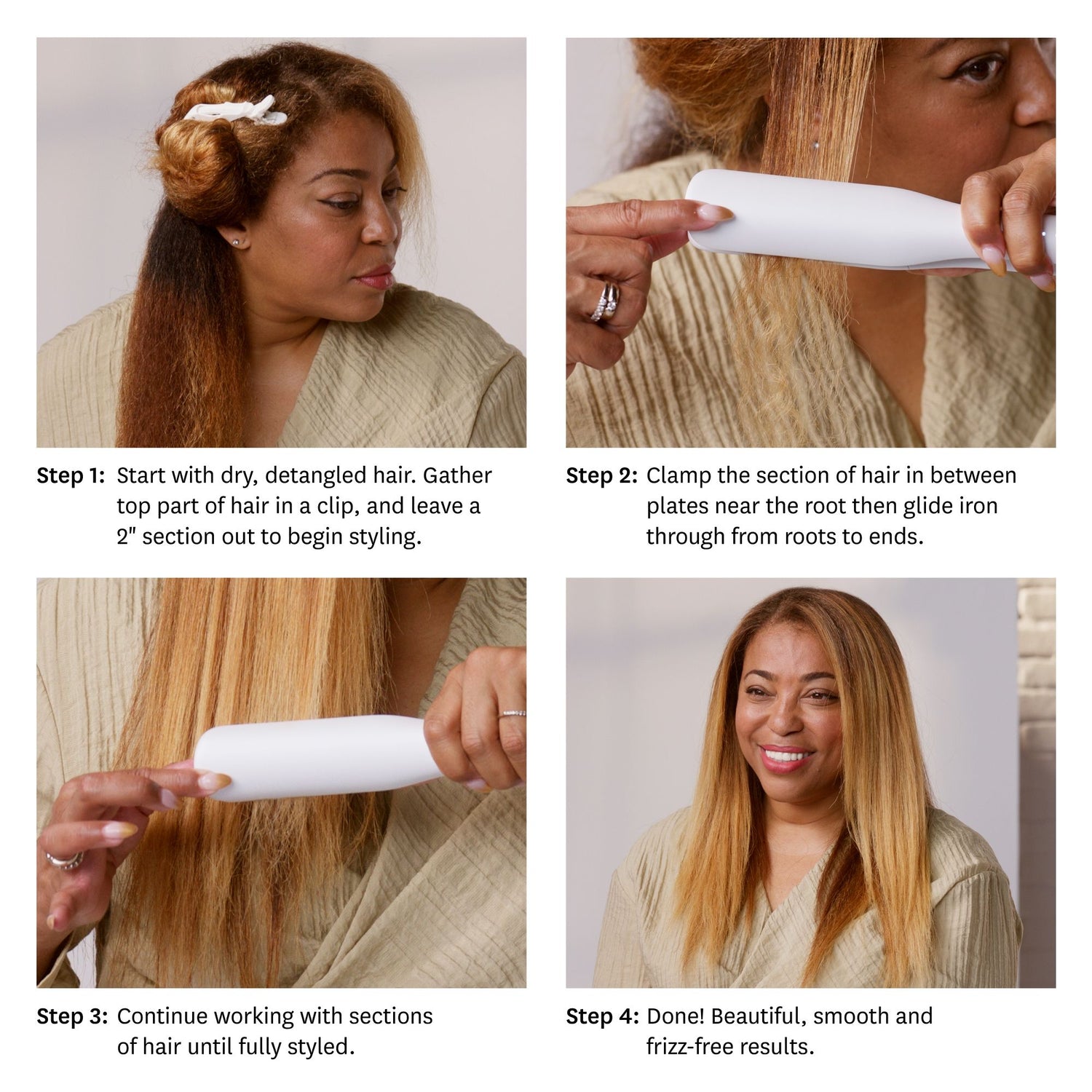 Lifestyle image of T3 Lucea 1.5” Professional Straightening and Styling Iron