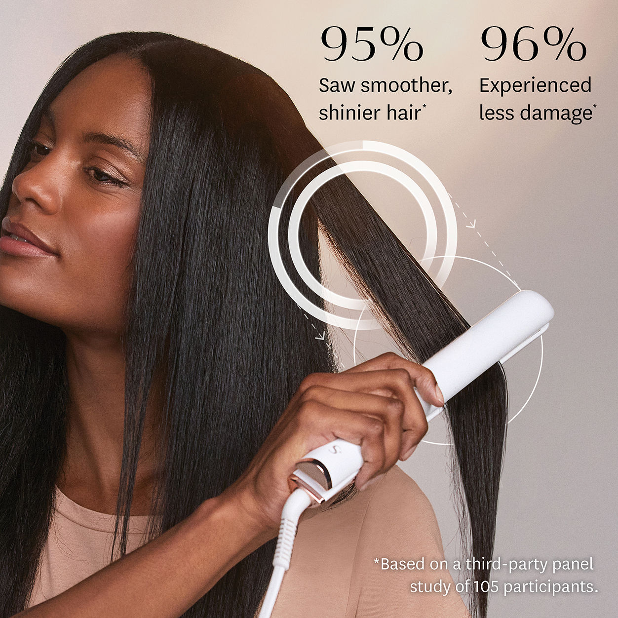 Model image of T3 Single Pass StyleMax Professional 1" Flat Iron with Custom Heat Automation