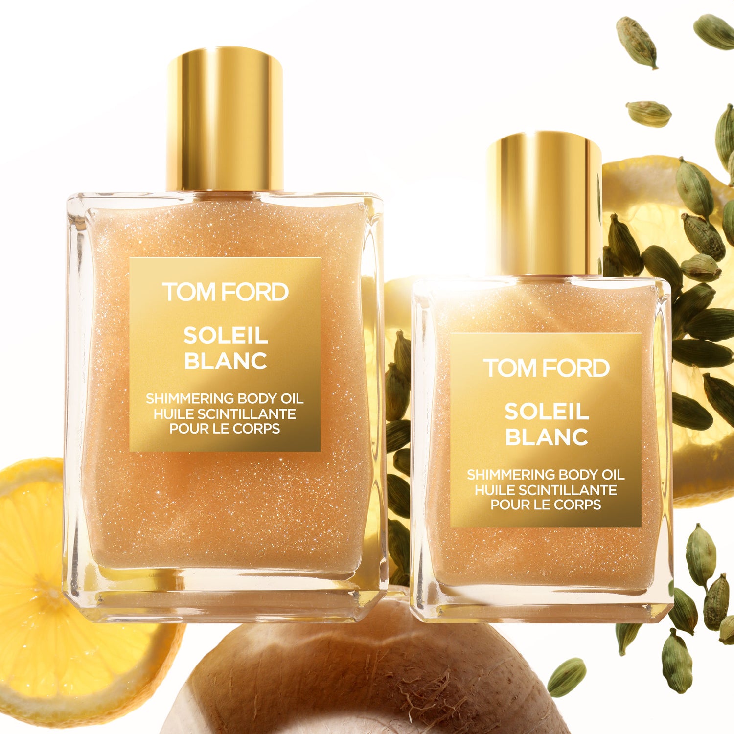 Lifestyle image of Tom Ford Mini Shimmering Body Oil Duo Set (Limited Edition)