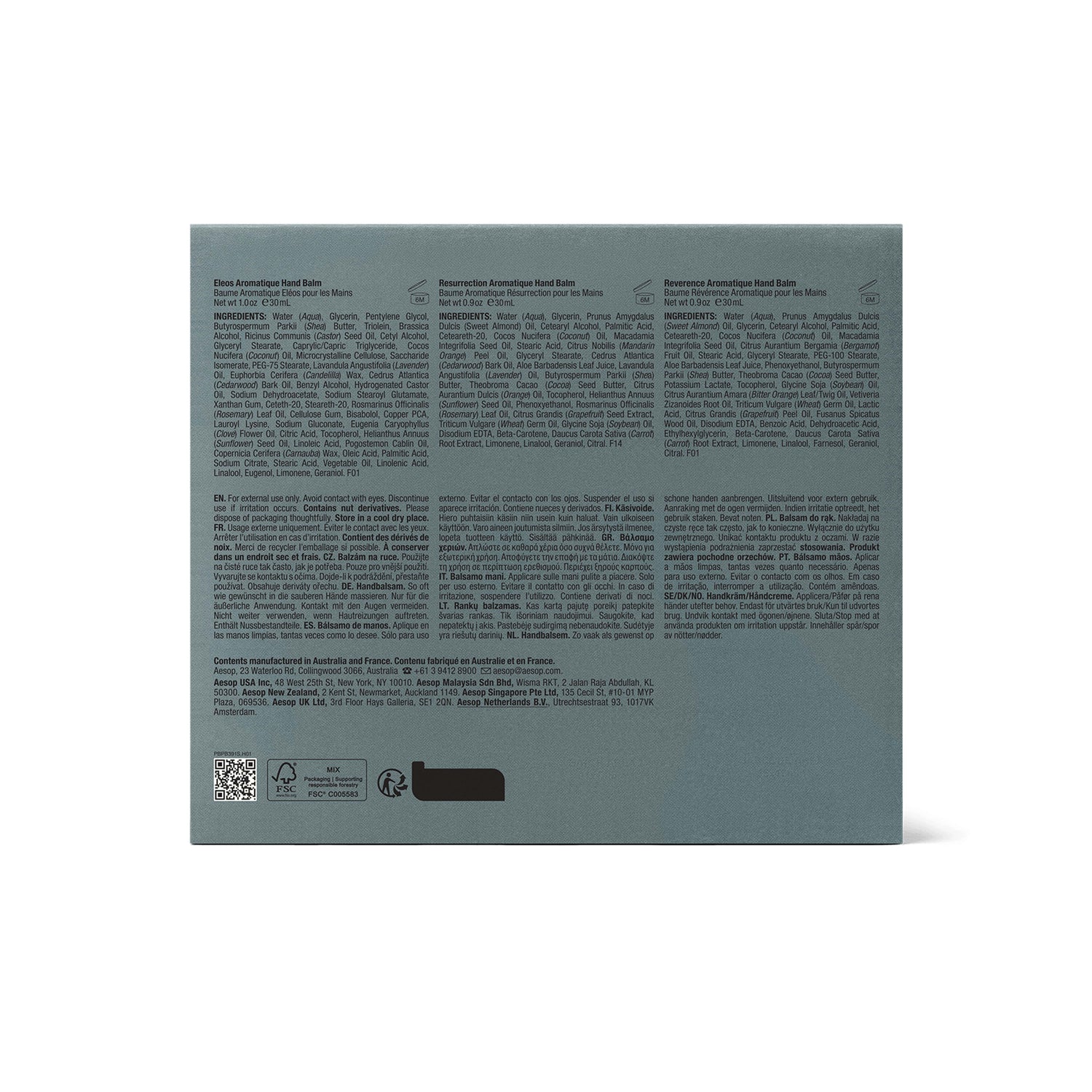 Back image of Aesop Helping Hands Trio (Limited Edition)