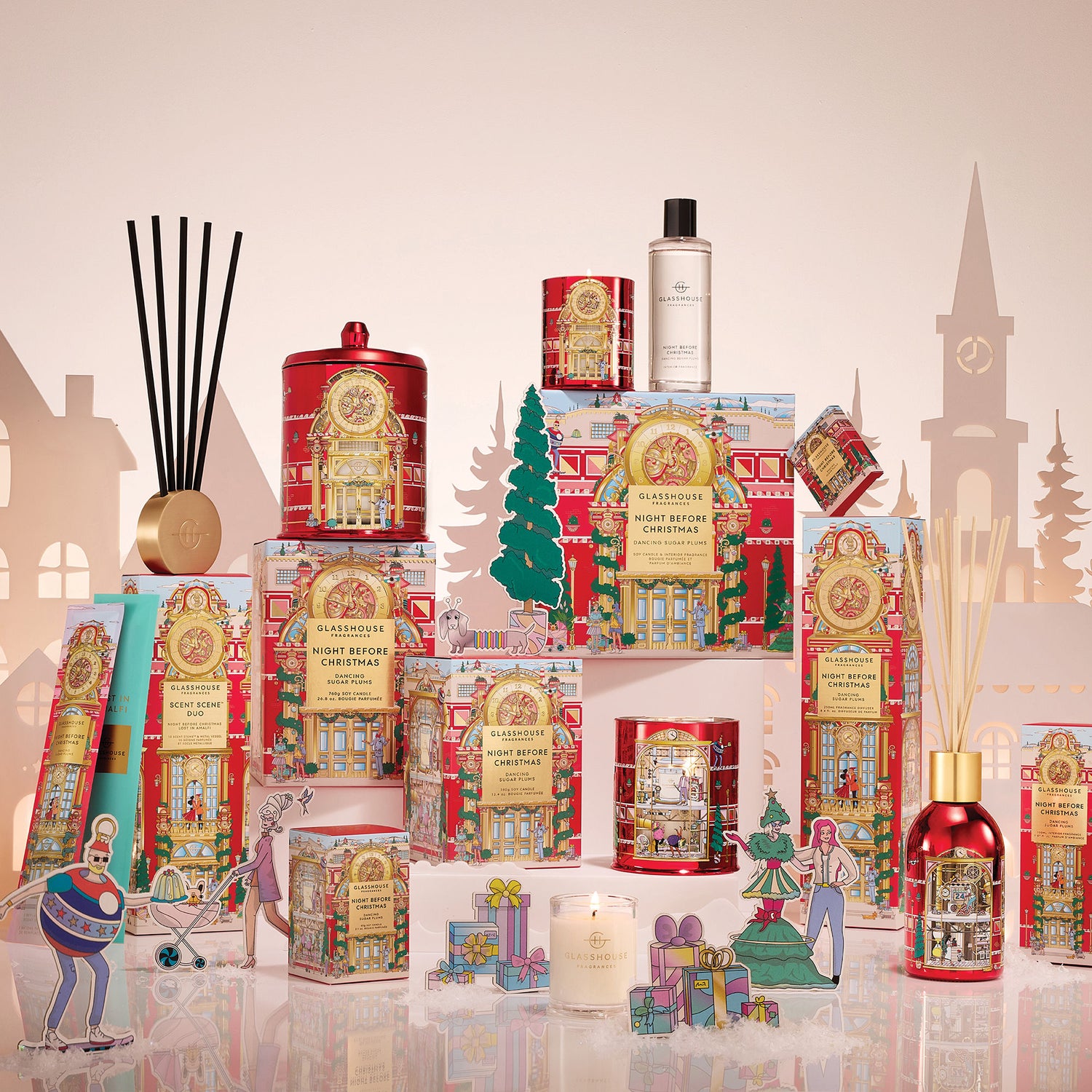 Lifestyle image of Glasshouse Fragrances Night Before Christmas Diffuser (Limited Edition)