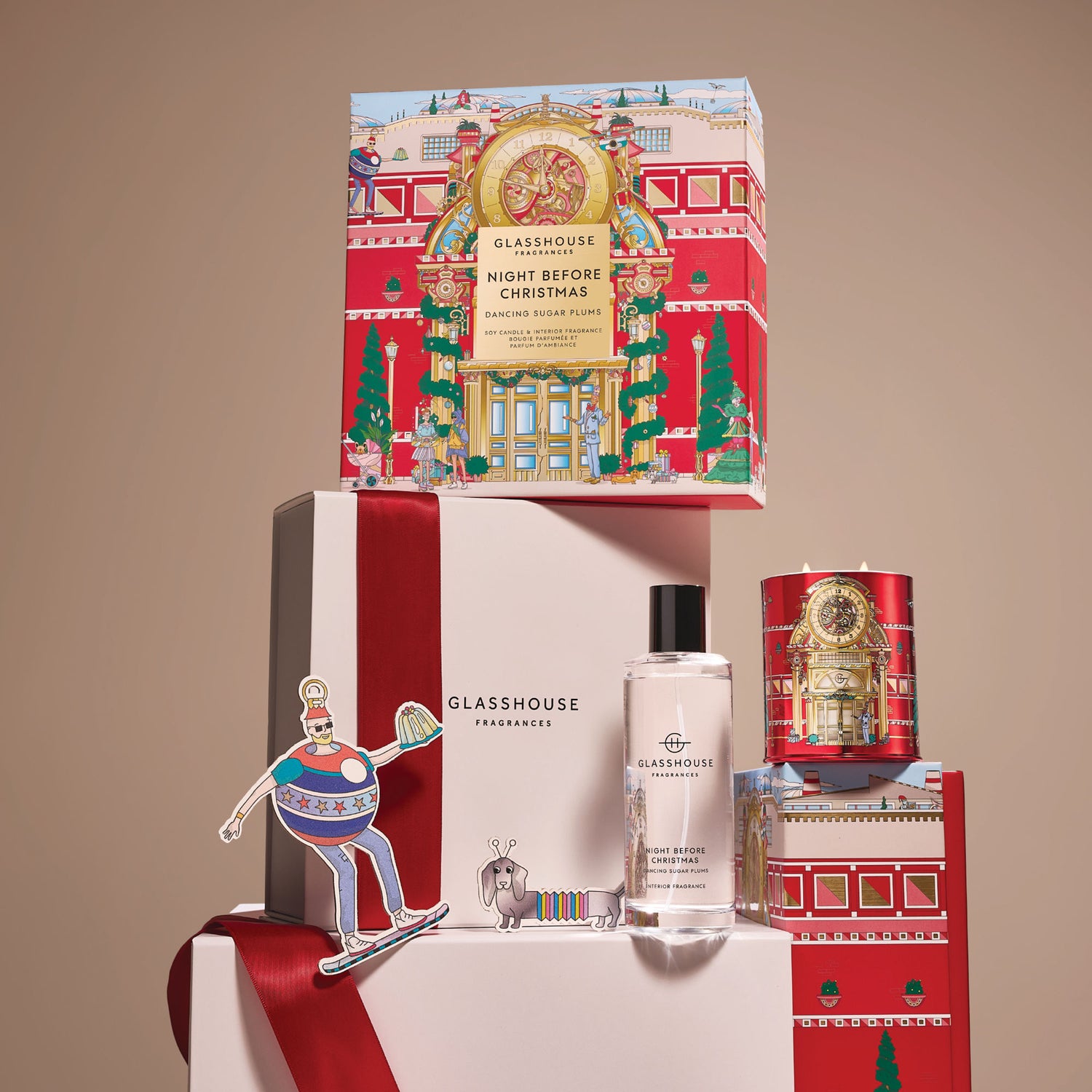 Lifestyle image of Glasshouse Fragrances Night Before Christmas Interior Fragrance Gift Set (Limited Edition)