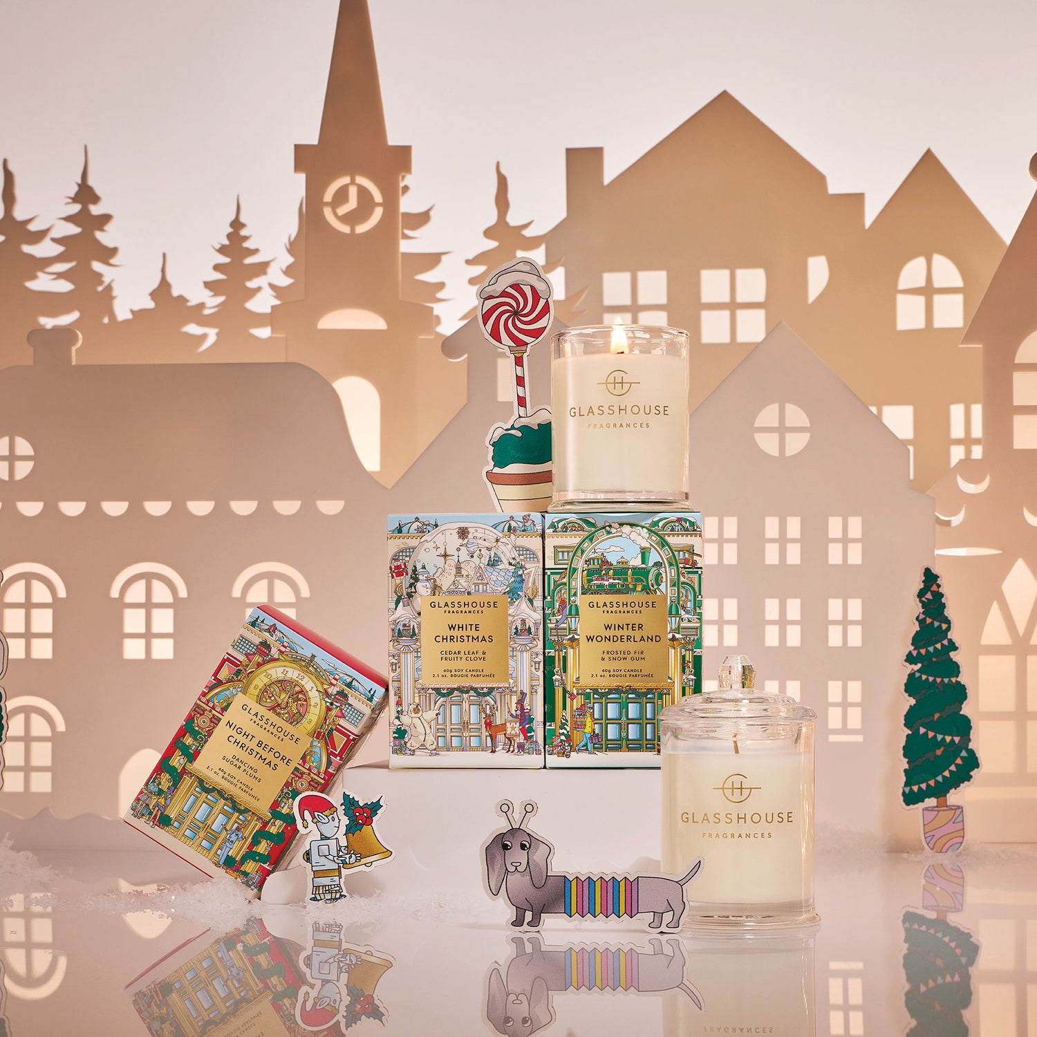 Lifestyle image of Glasshouse Fragrances Christmas Trio (Limited Edition)